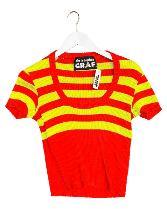 Size M/L | Christopher Graf Striped Knit Top