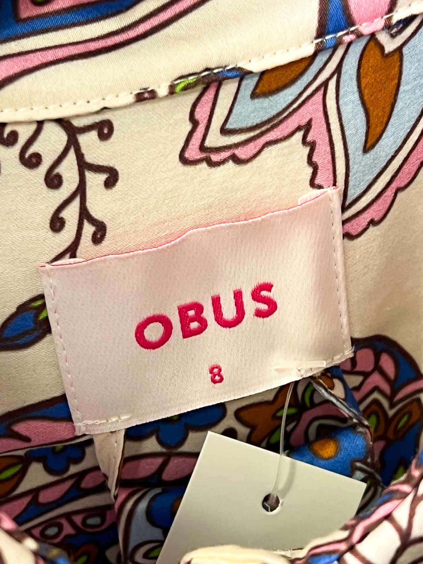 Size 8 | Obus Organic Cotton Paisley Midi Dress