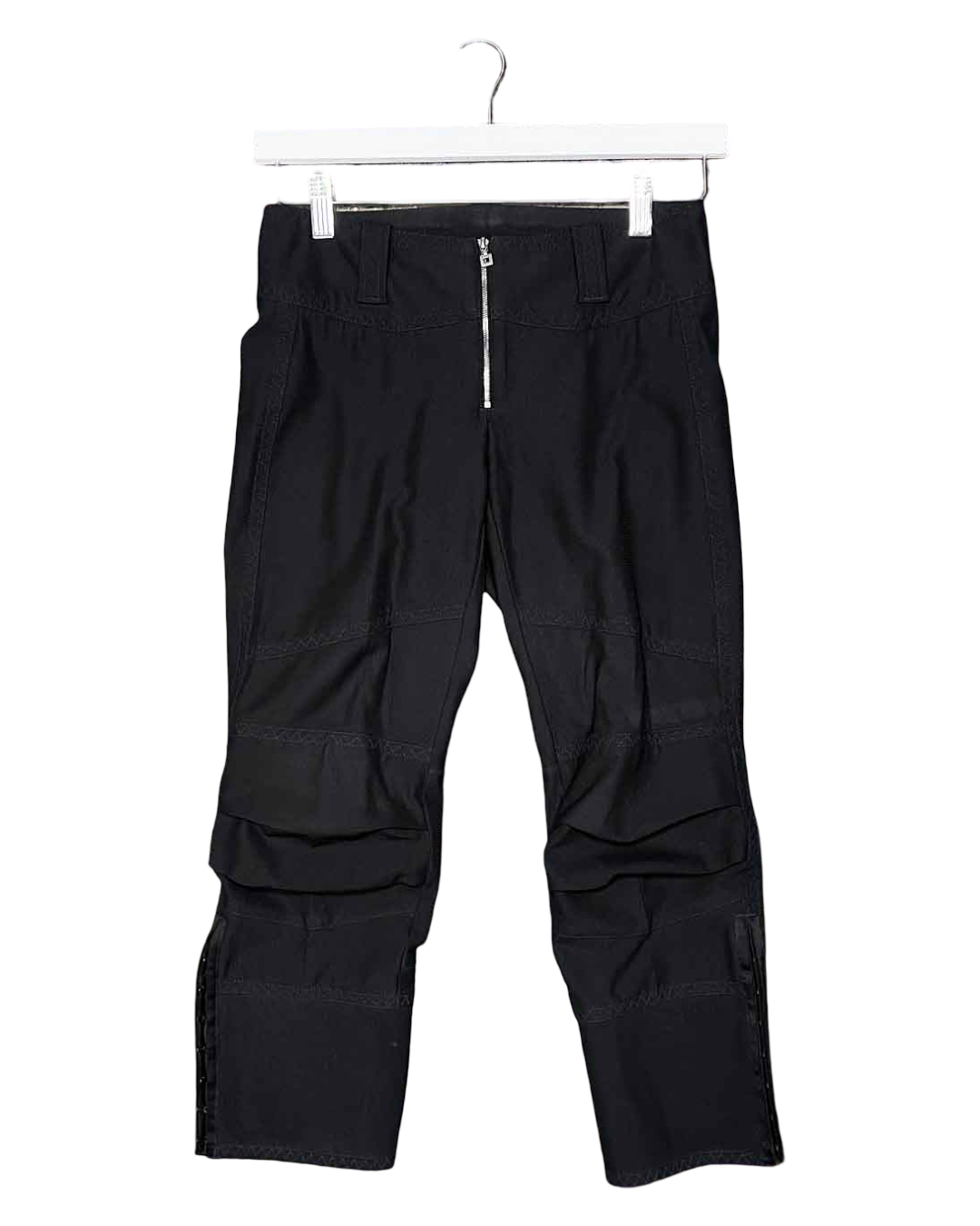 Size 34 (6) | Marithe Francois Girbaud Black Zip Capri Pants