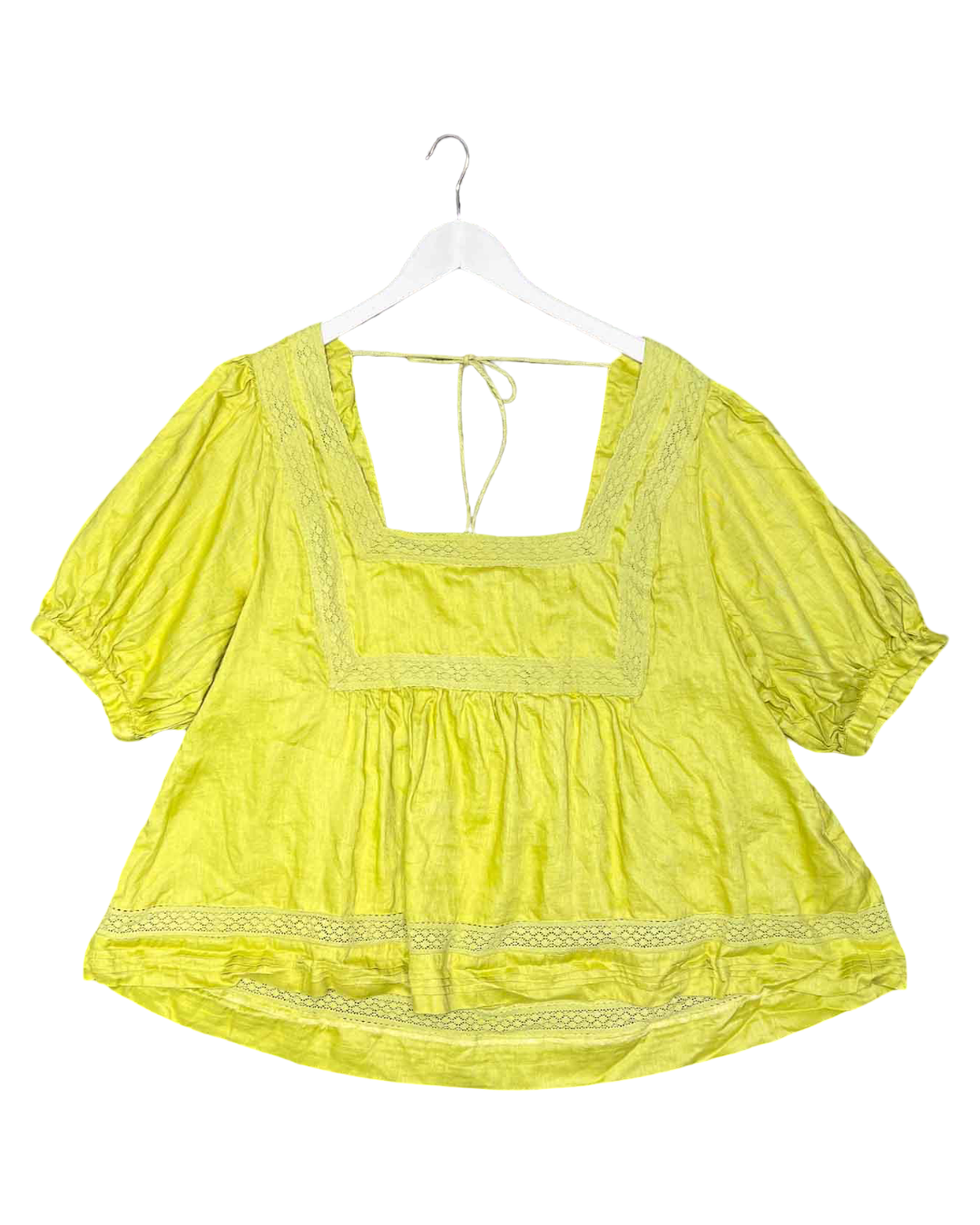 Size 4XL | Bohemian Traders Chartreuse Linen Top