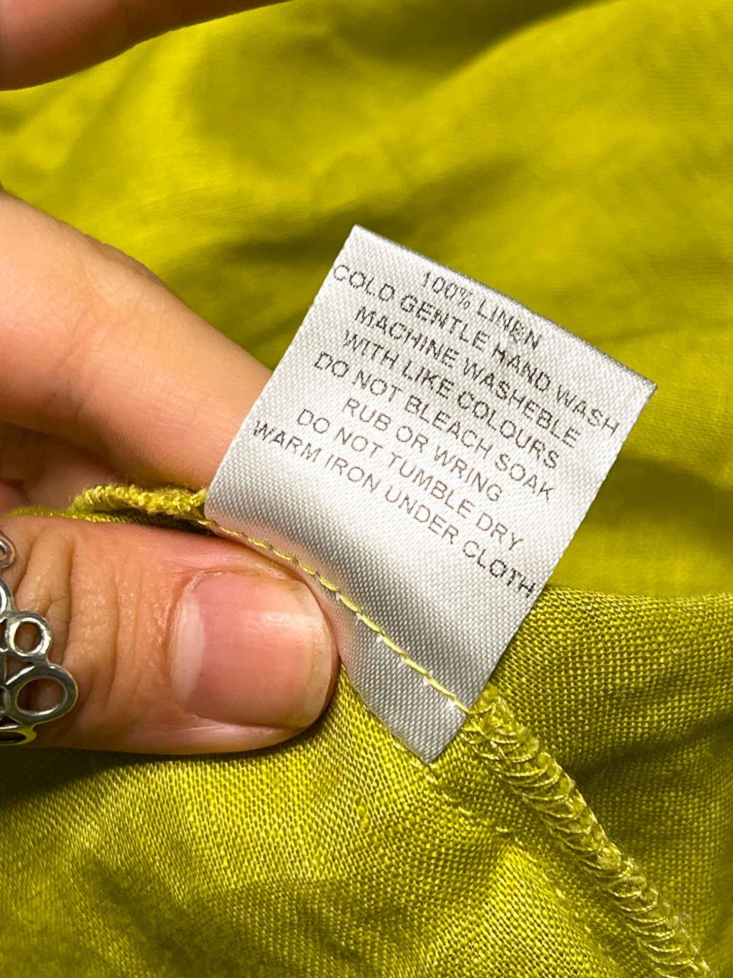 Size 4XL | Bohemian Traders Chartreuse Linen Top