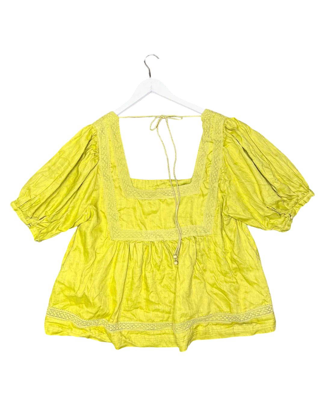 Size 4XL | Bohemian Traders Chartreuse Linen Top