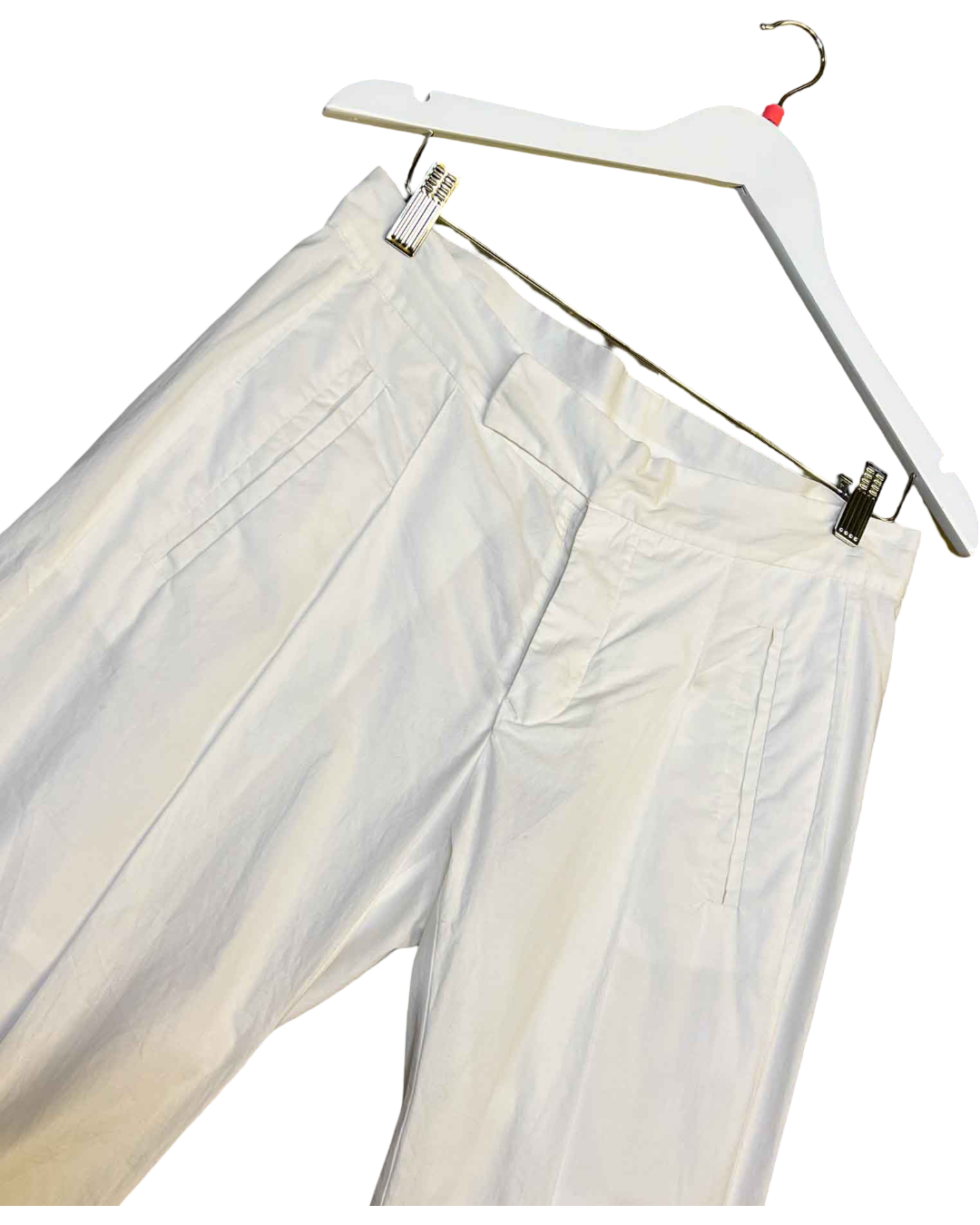 White MM6 Pants, 42 (S)