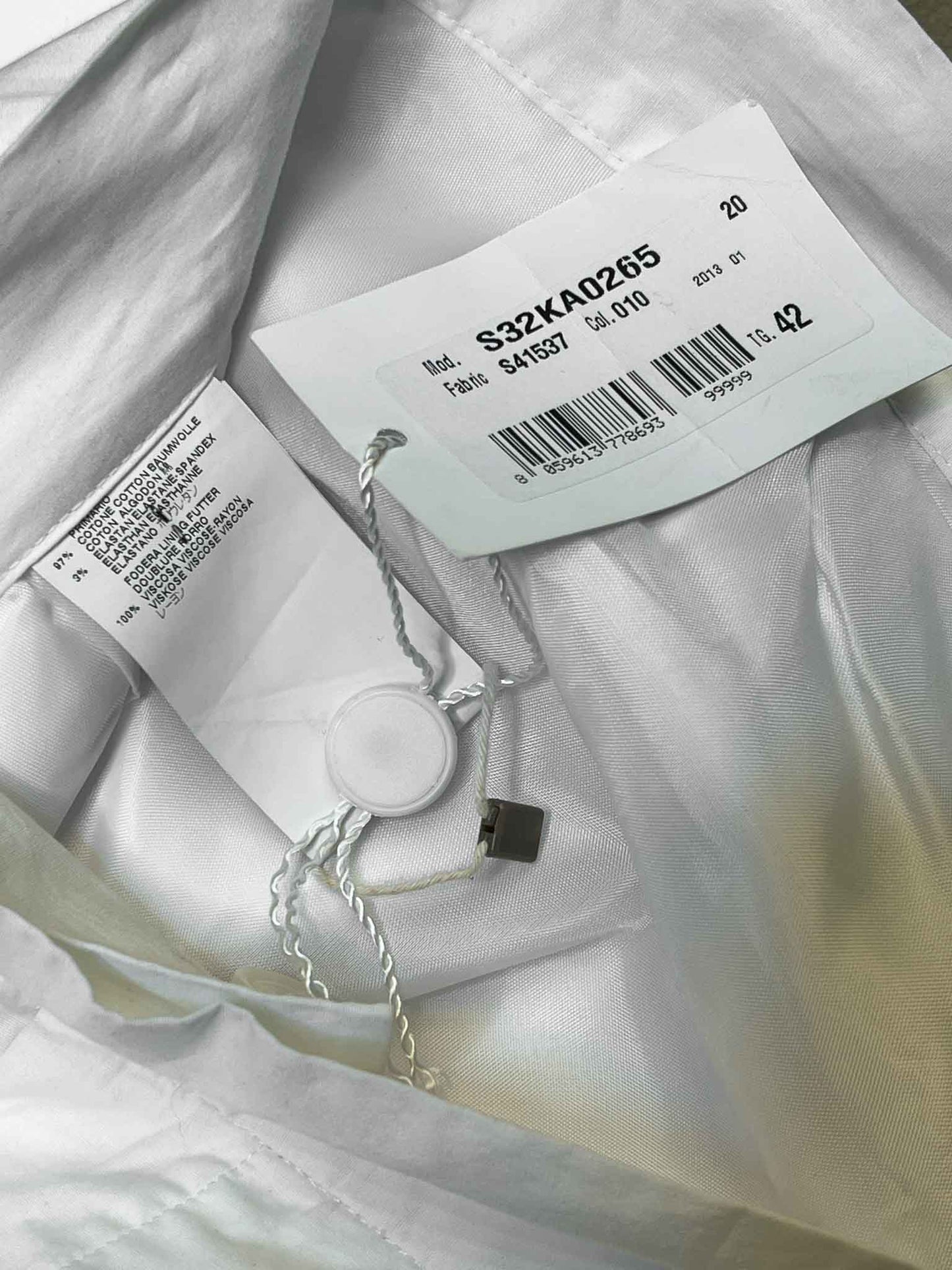White MM6 Pants, 42 (S)