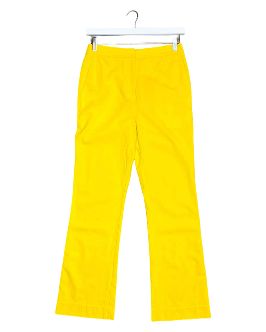 Size 8 (S) | Jac + Jack Yellow Wool Straight Leg Pants