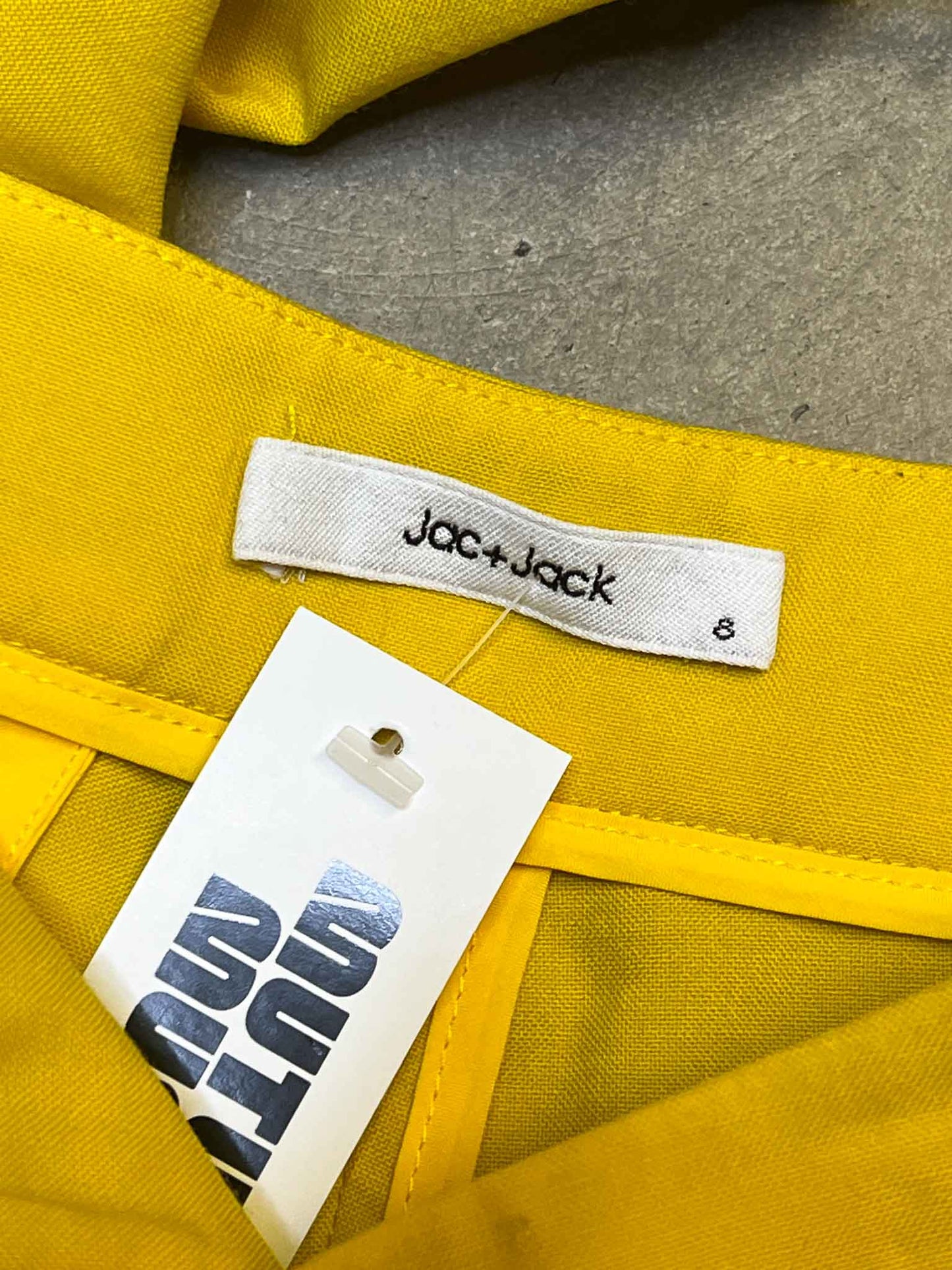 Size 8 (S) | Jac + Jack Yellow Wool Straight Leg Pants