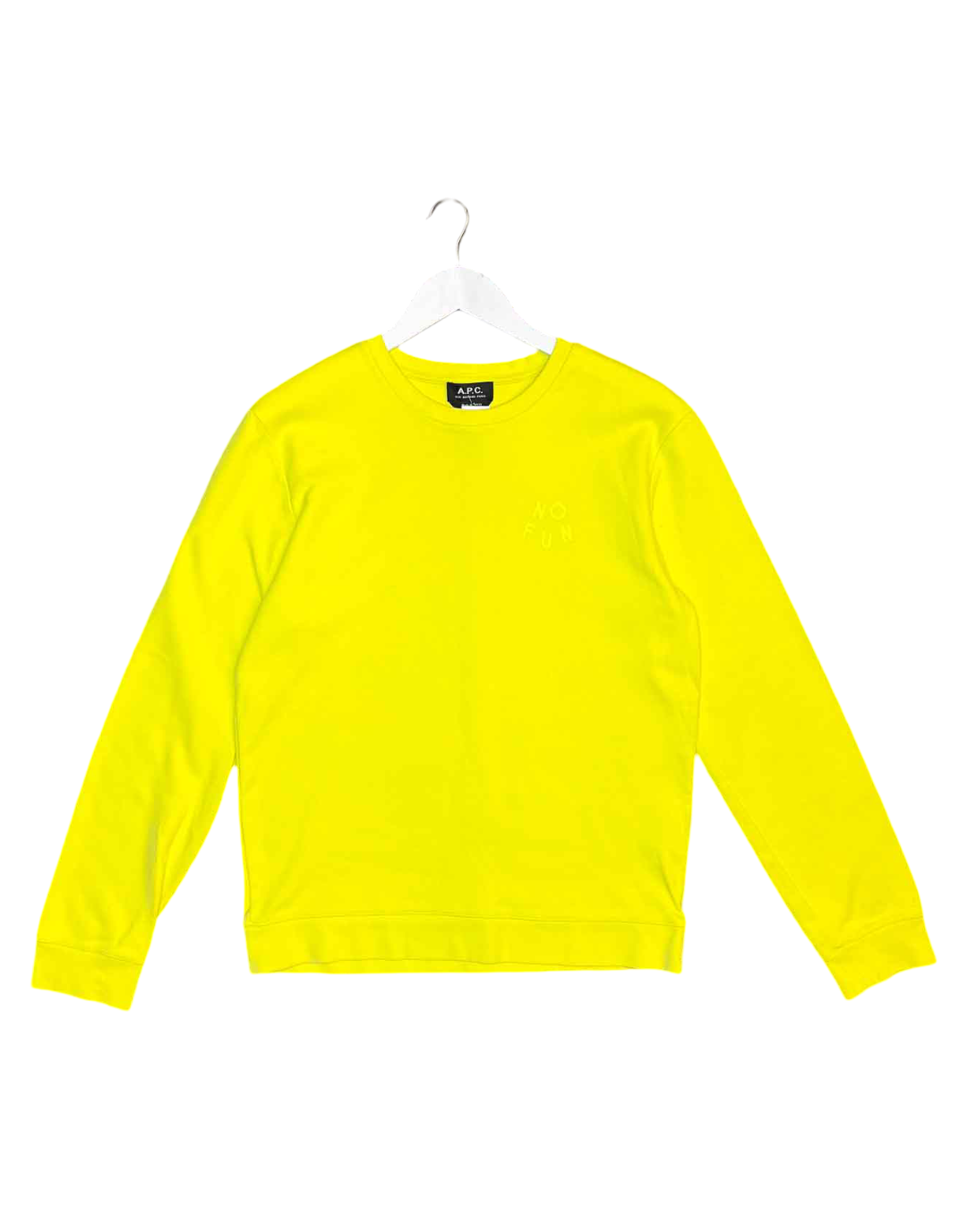 Size S | A.P.C Yellow Cotton No Fun Jumper