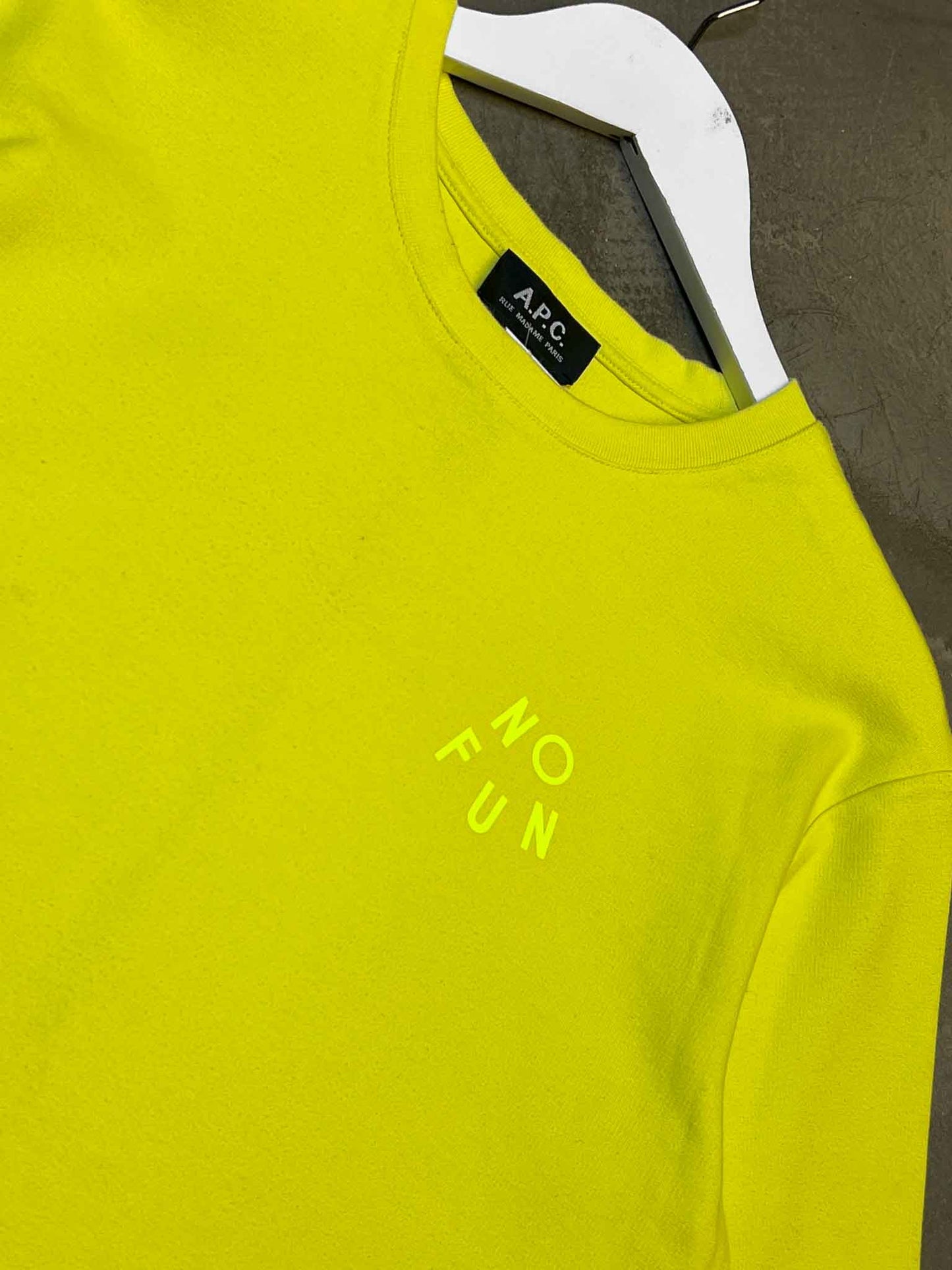 Size S | A.P.C Yellow Cotton No Fun Jumper
