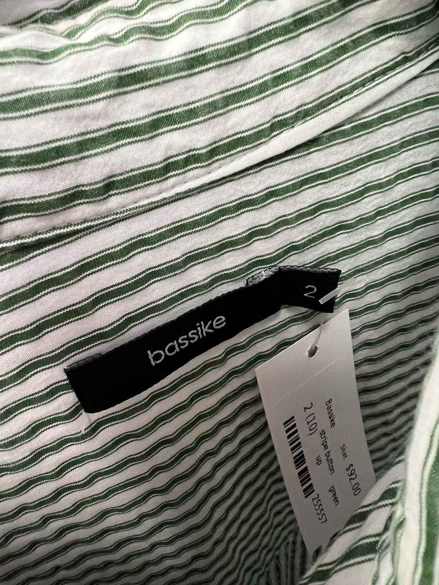 Size 2 (10) | Bassike Oversized Striped Shirt