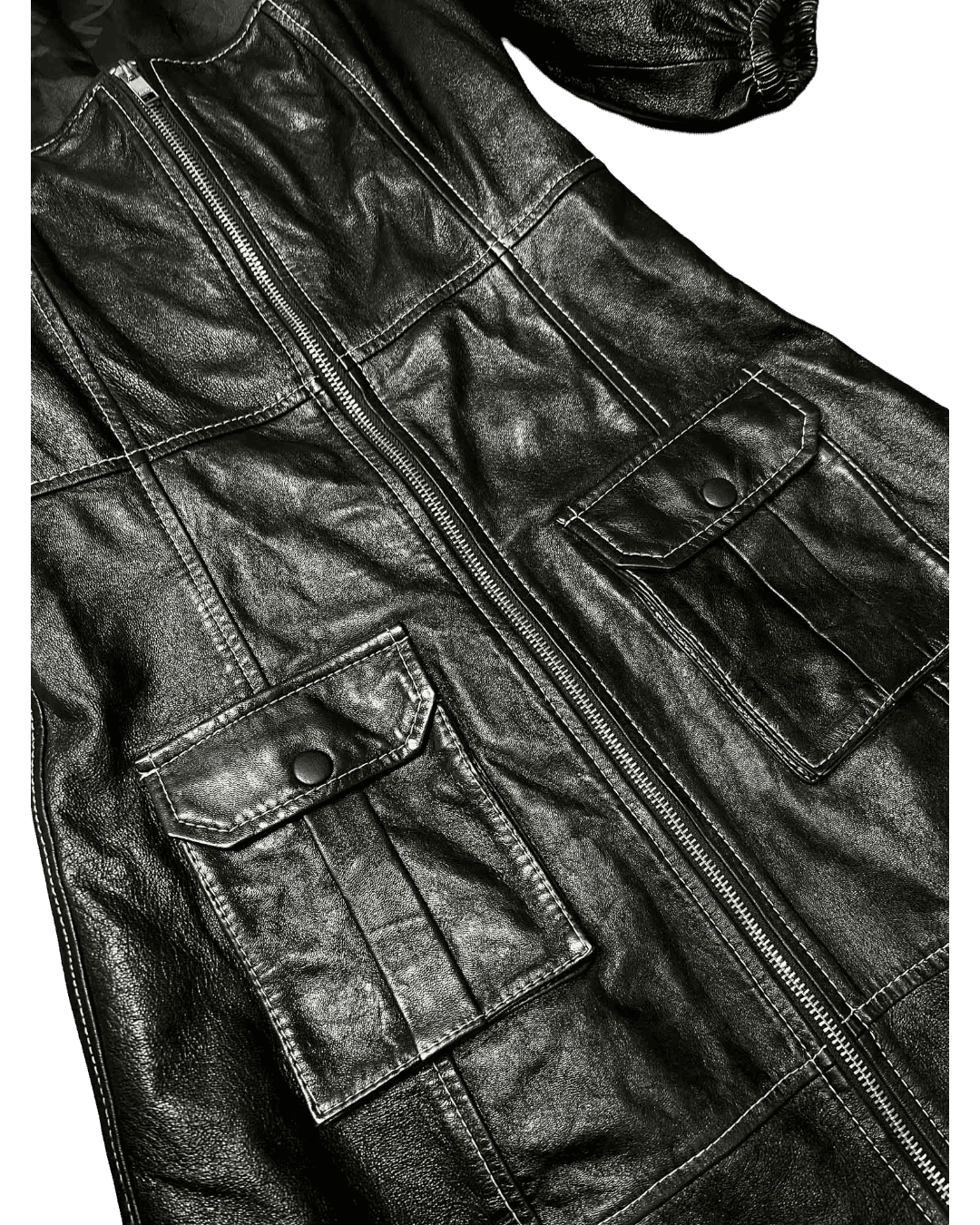 Size 36 (8) | Ganni Black Leather Midi Dress