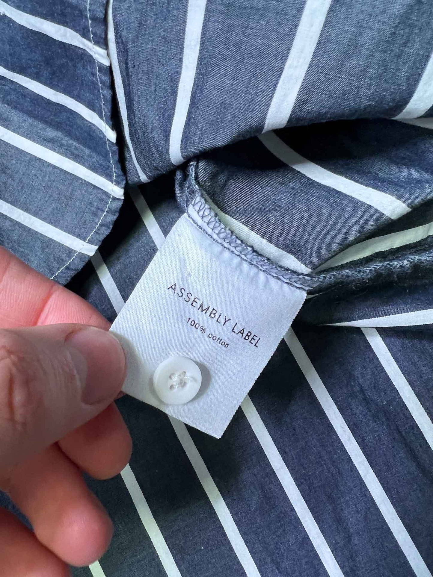 Size M | Assembly Label Striped Button Down Shirt