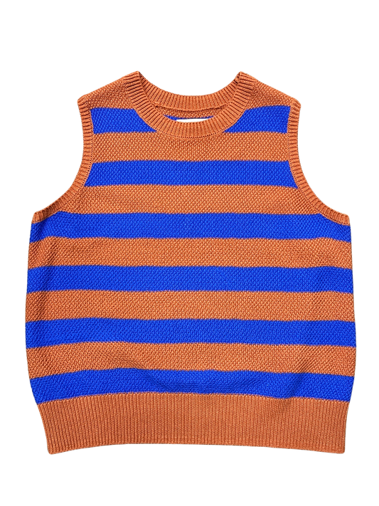 Size L - Kloke Brown and Blue Stripe Vest