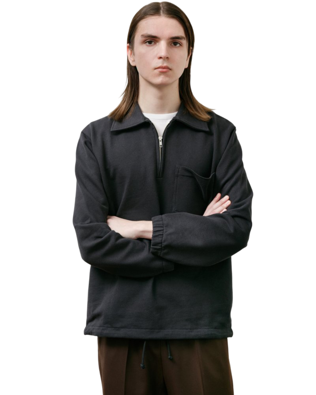 Size S | MHL Heavy Organic Cotton Half Zip Sweatshirt