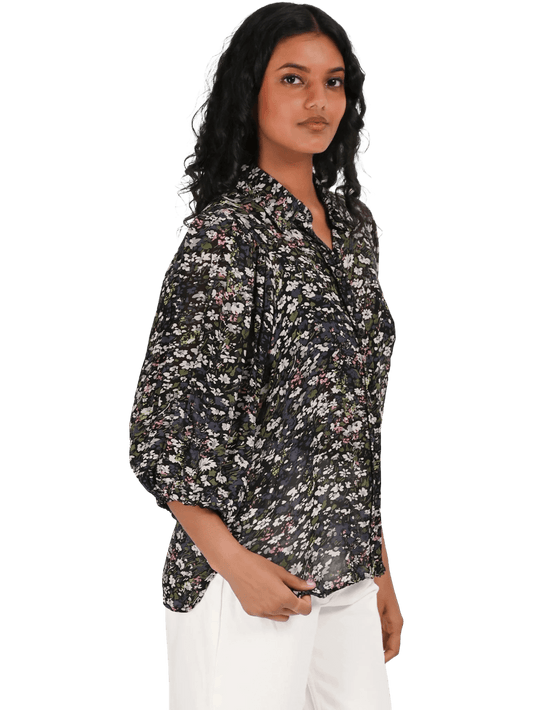Size XS/S | Ganni Floral Button-Down Shirt