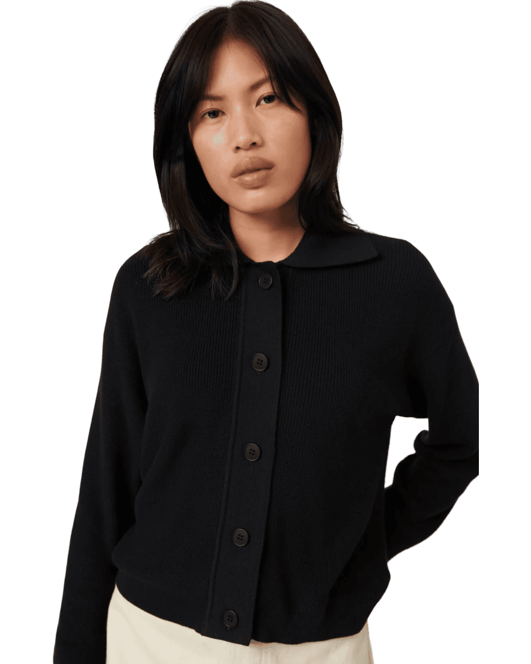 Size XL | Kowtow Organic Cotton Knit Polo Cardigan