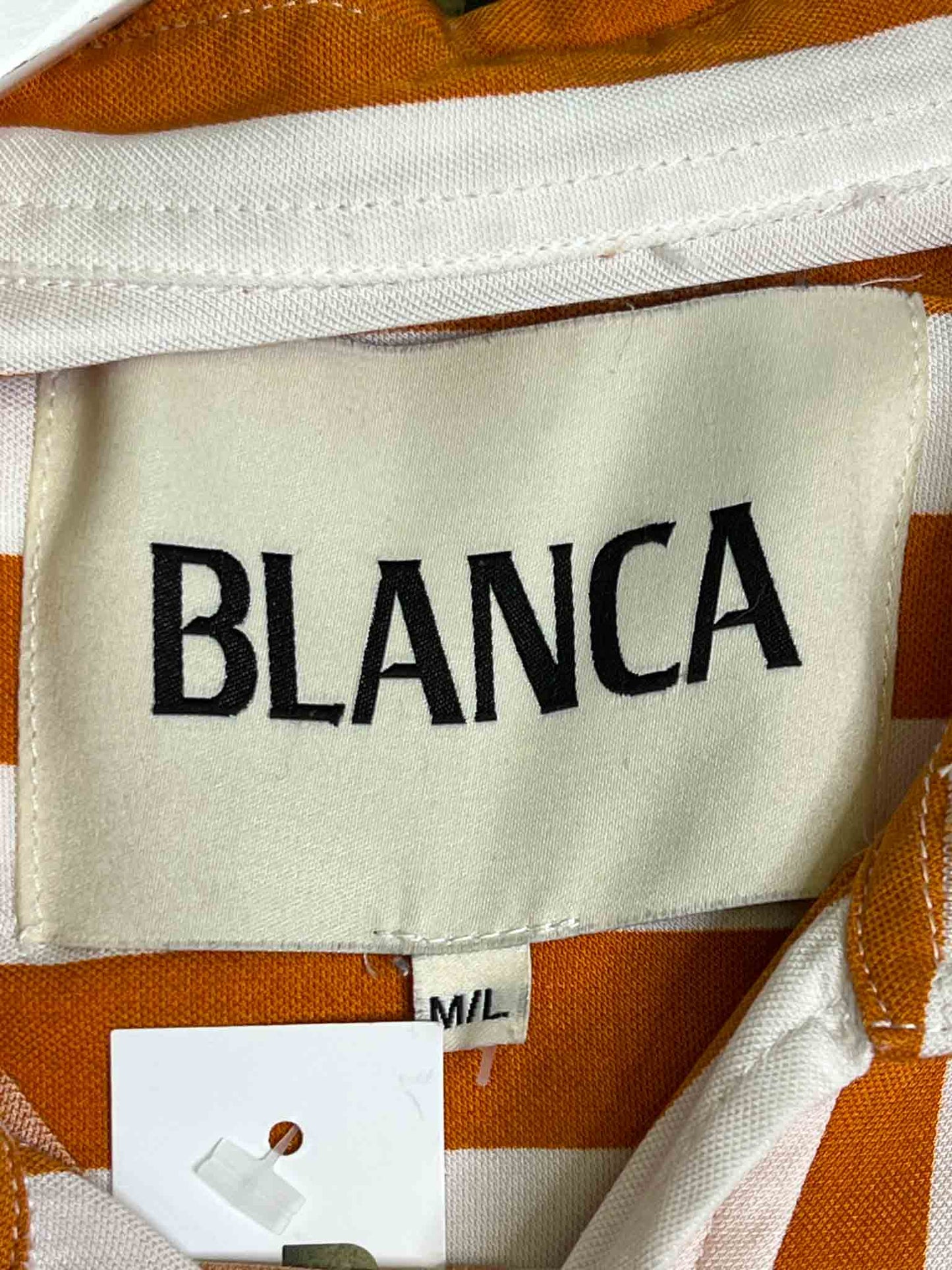 Size M/L | Blanca Rust and White Stripe Dillon Shirt