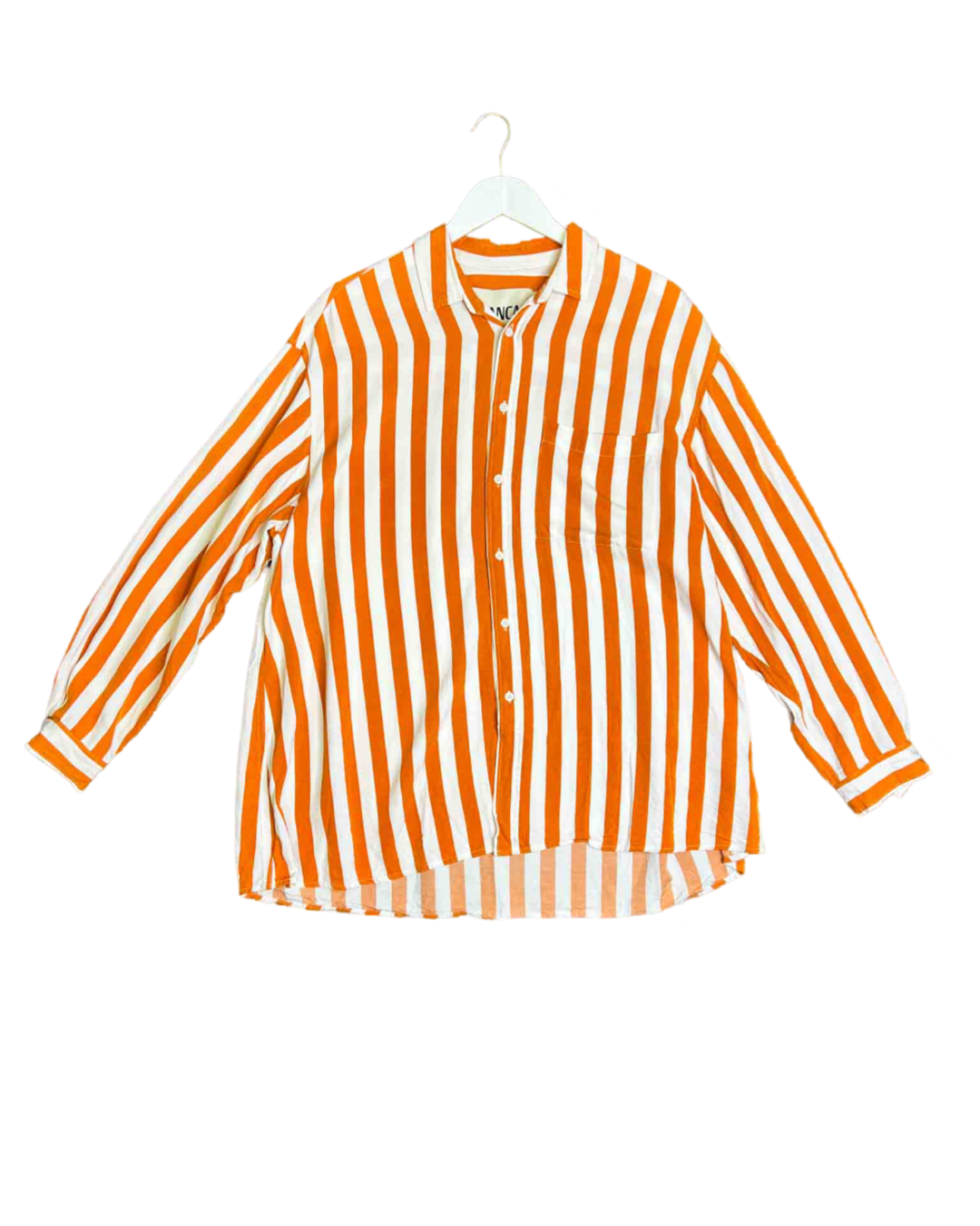 Size M/L | Blanca Rust and White Stripe Dillon Shirt