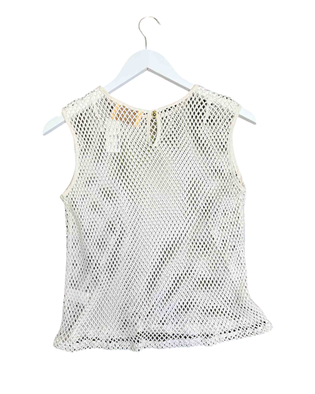 Size 10 | Arnsdorf White Net Mesh Top