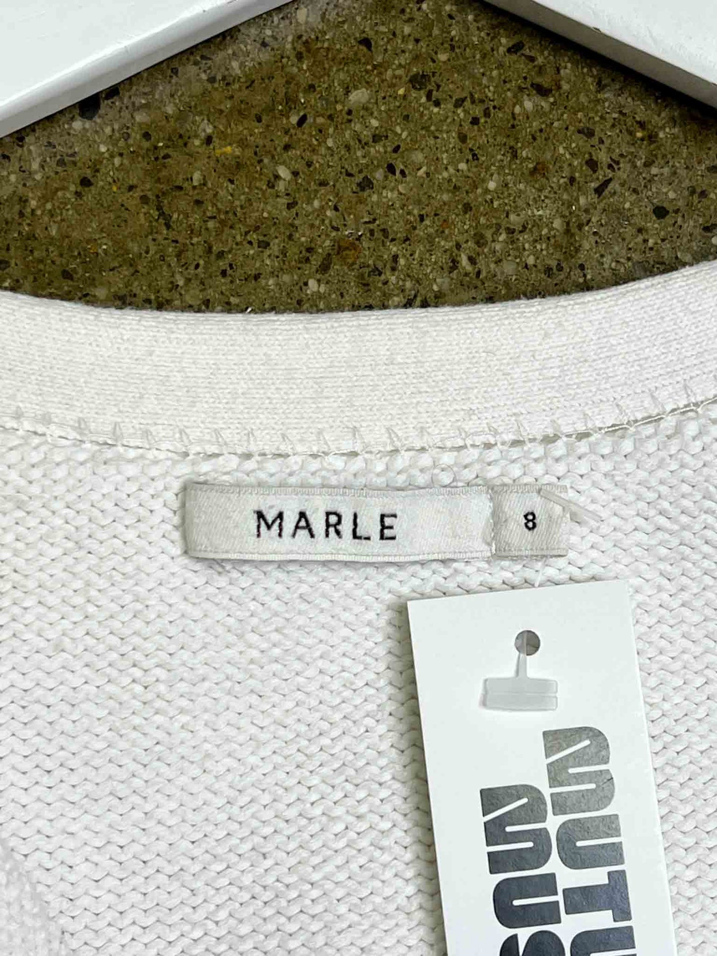 Size 8 | Marle White Cotton Knit Vest