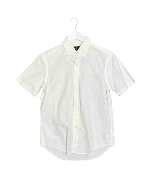 Size S | Ralph Lauren White Seersucker Shirt