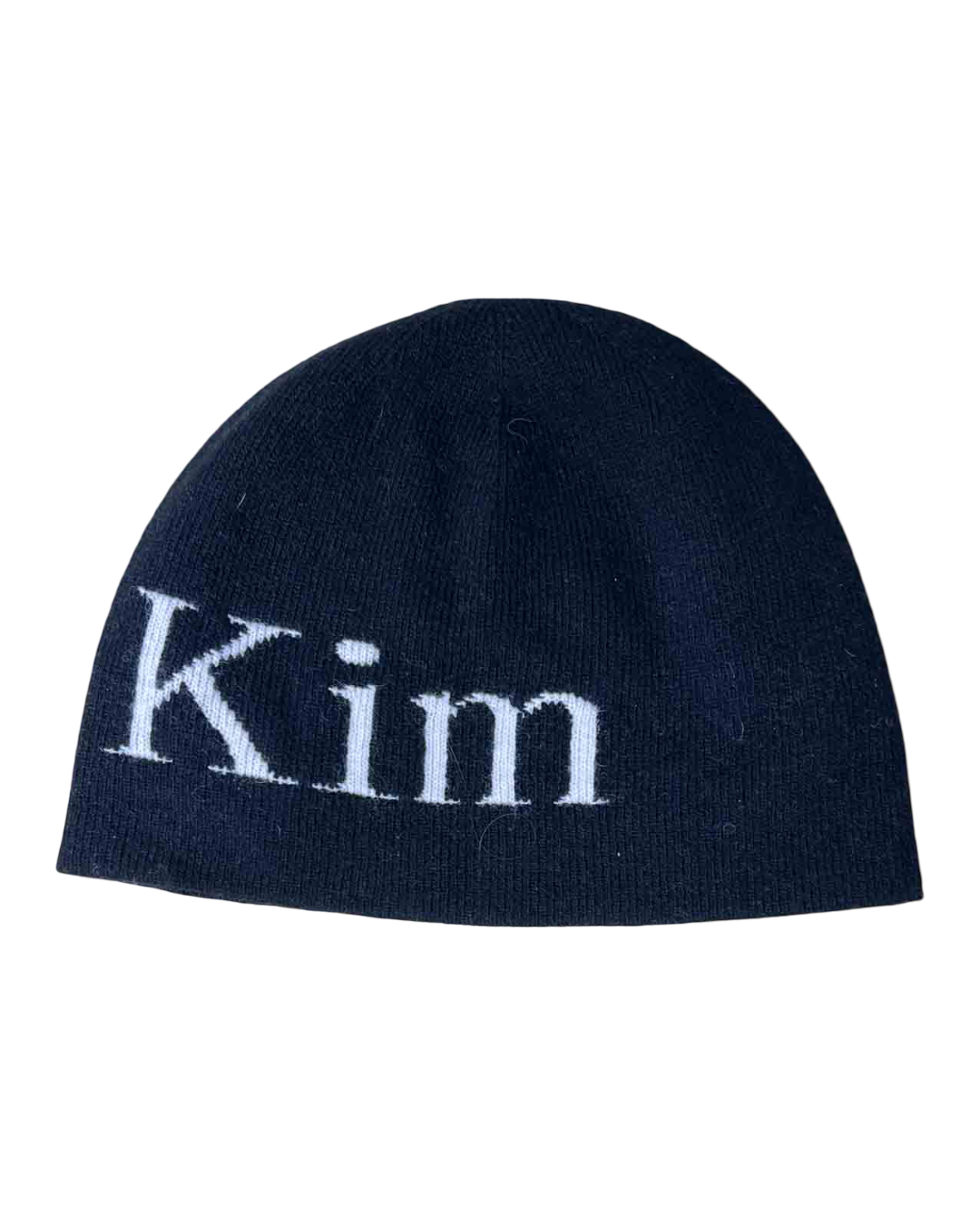 Matin Kim Black Jacquard Wool Beanie