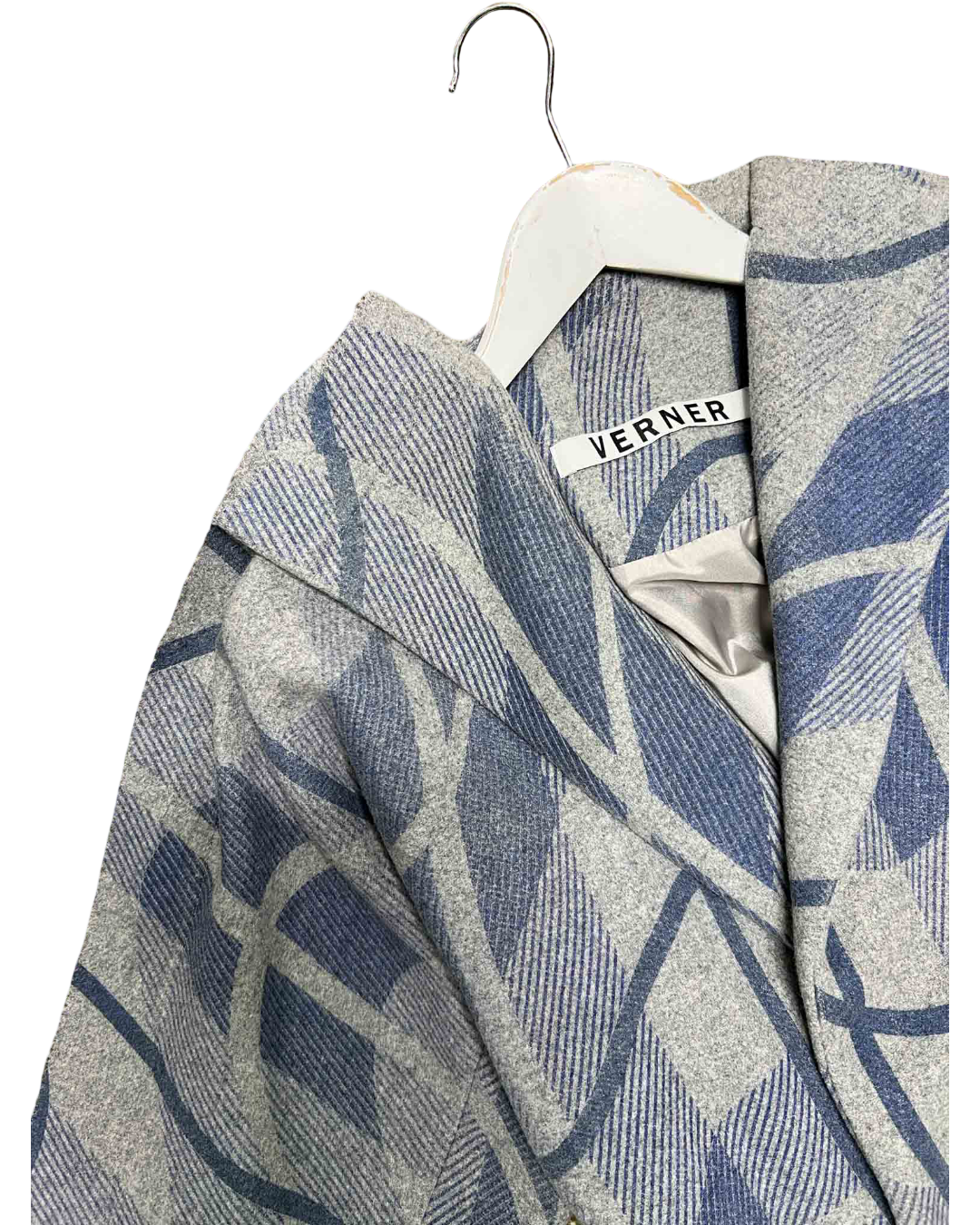 Size S | Verner Wool Check Coat