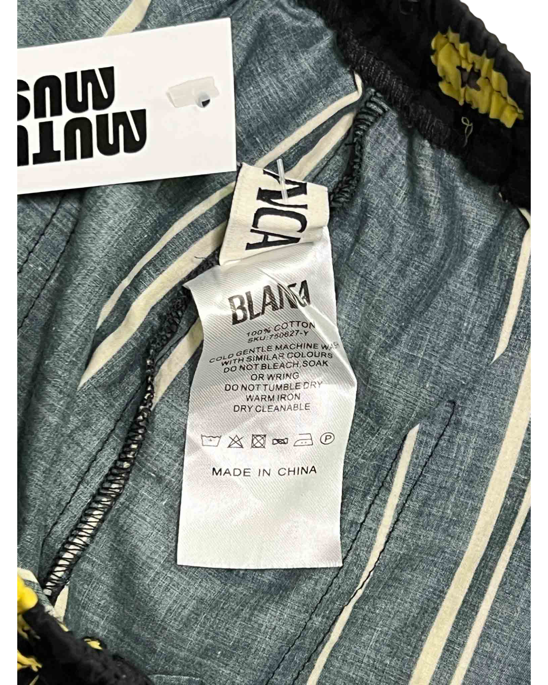 Size M/L | Blanca Black Striped Pants