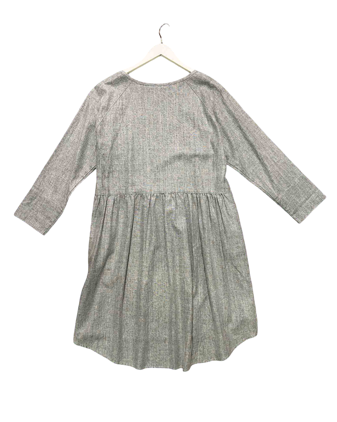 Size S | Eva's Sunday Grey Linen Smock Dress