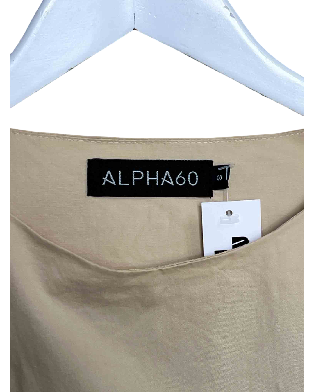 Size S | Alpha60 Beige Asym Shift Dress