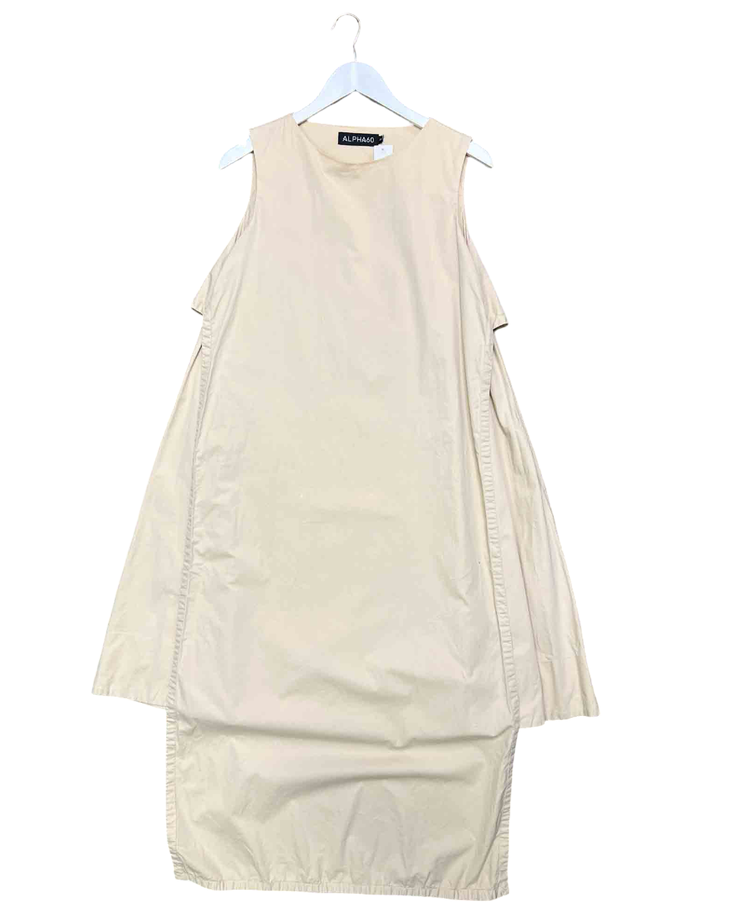 Size S | Alpha60 Beige Asym Shift Dress