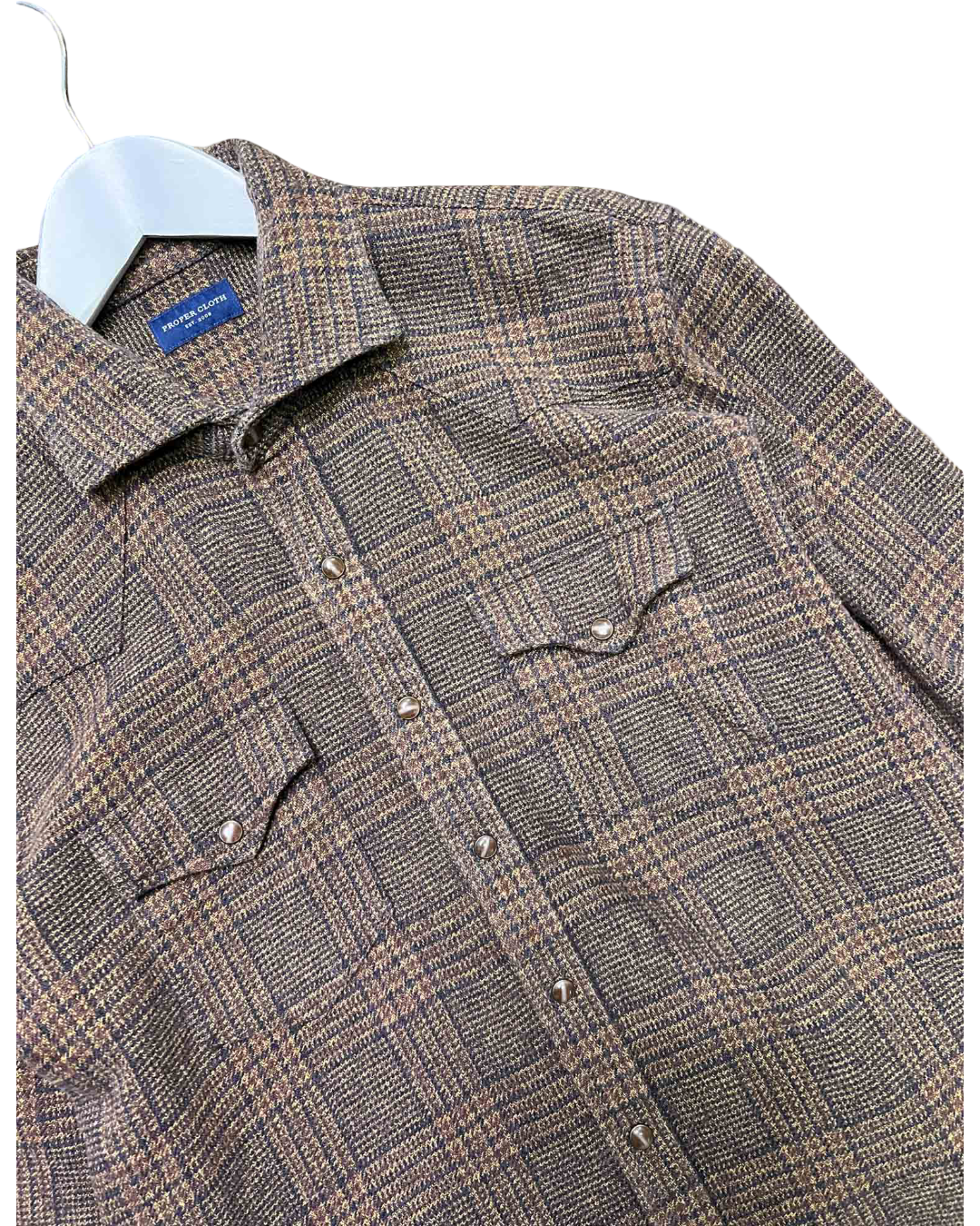 Size L | Proper Cloth Hickory Plaid Shirt