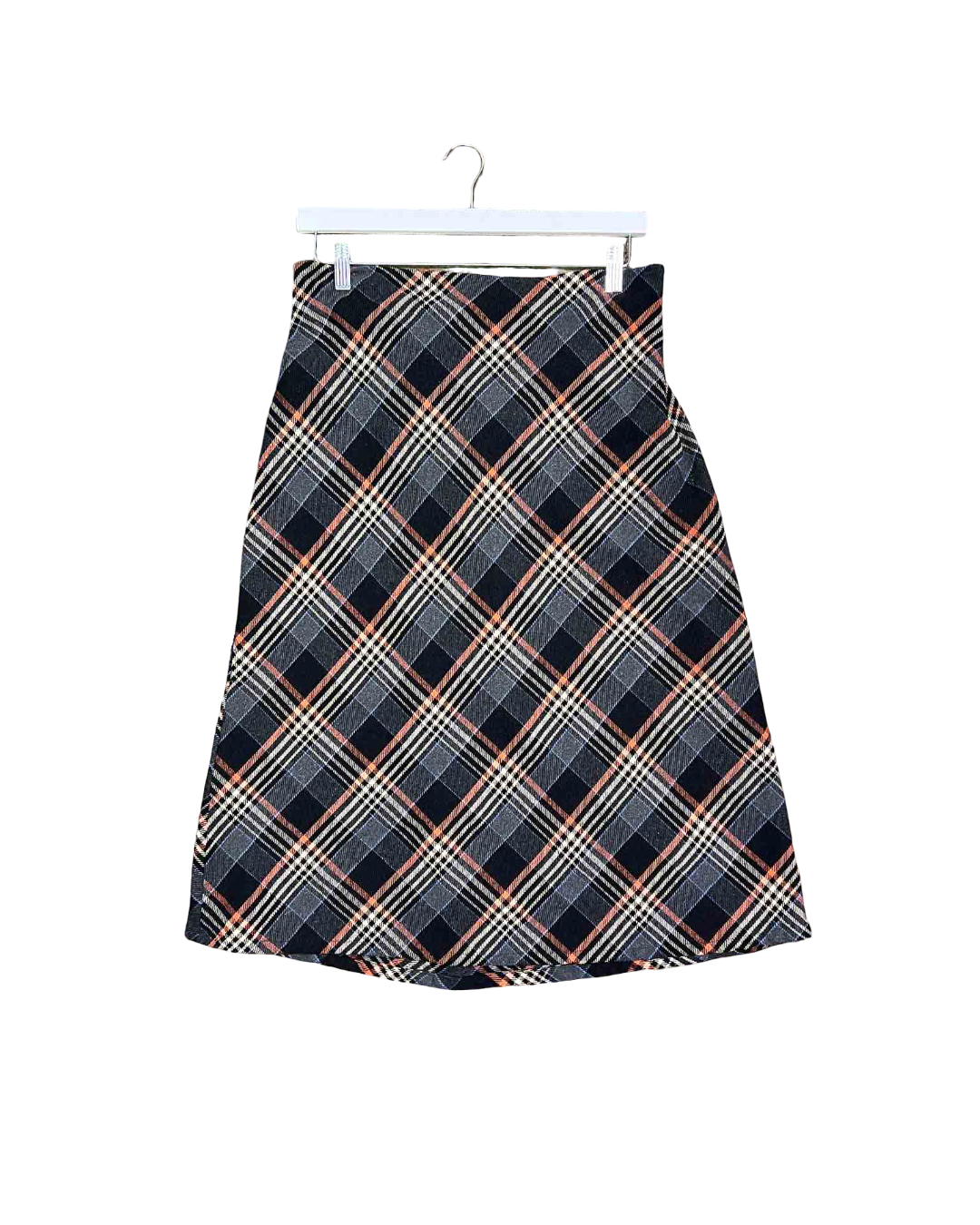 Size L | Glu Tartan Midi Skirt