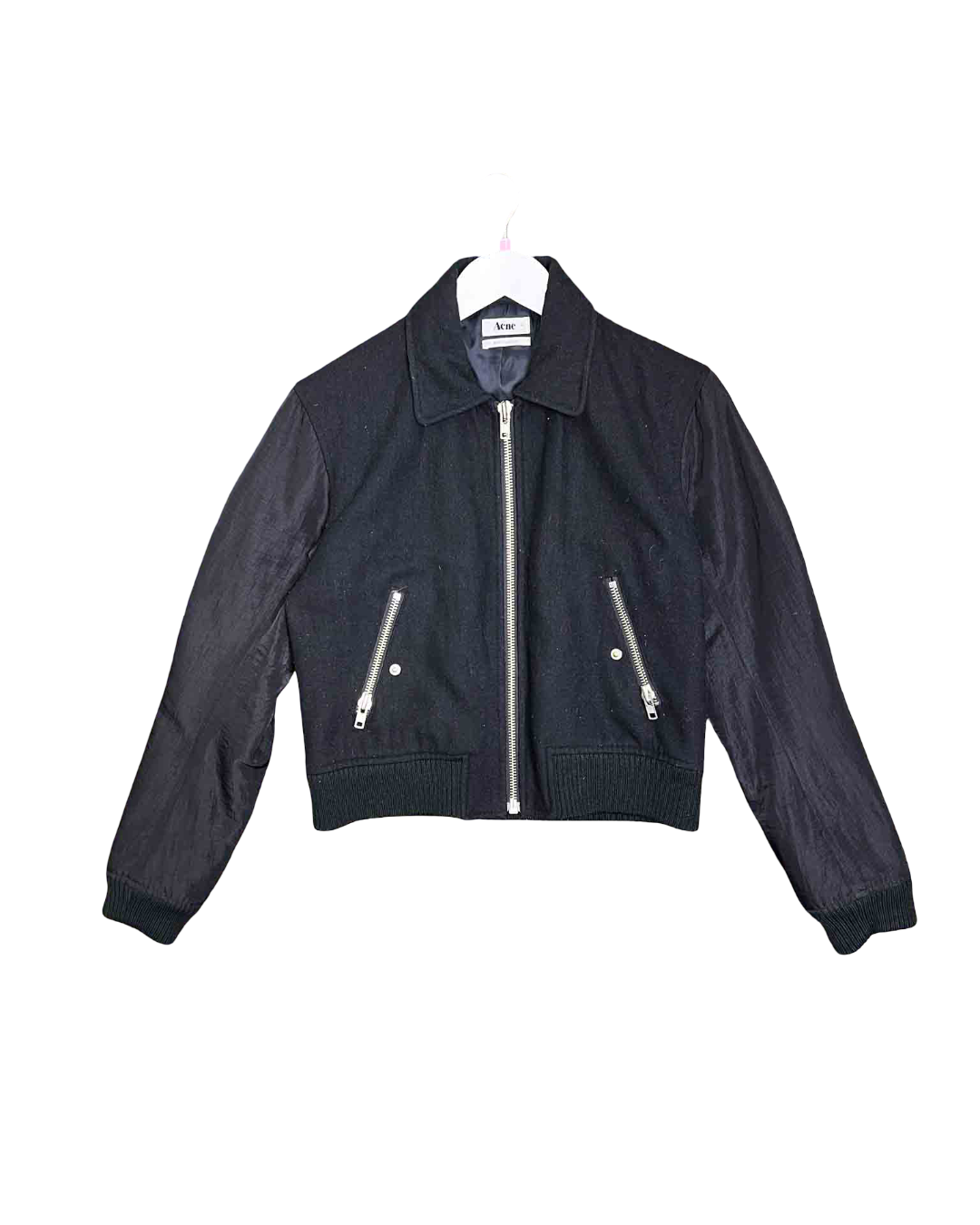 Size 8 | Acne Studios Vintage Wool-Blend Bomber Jacket