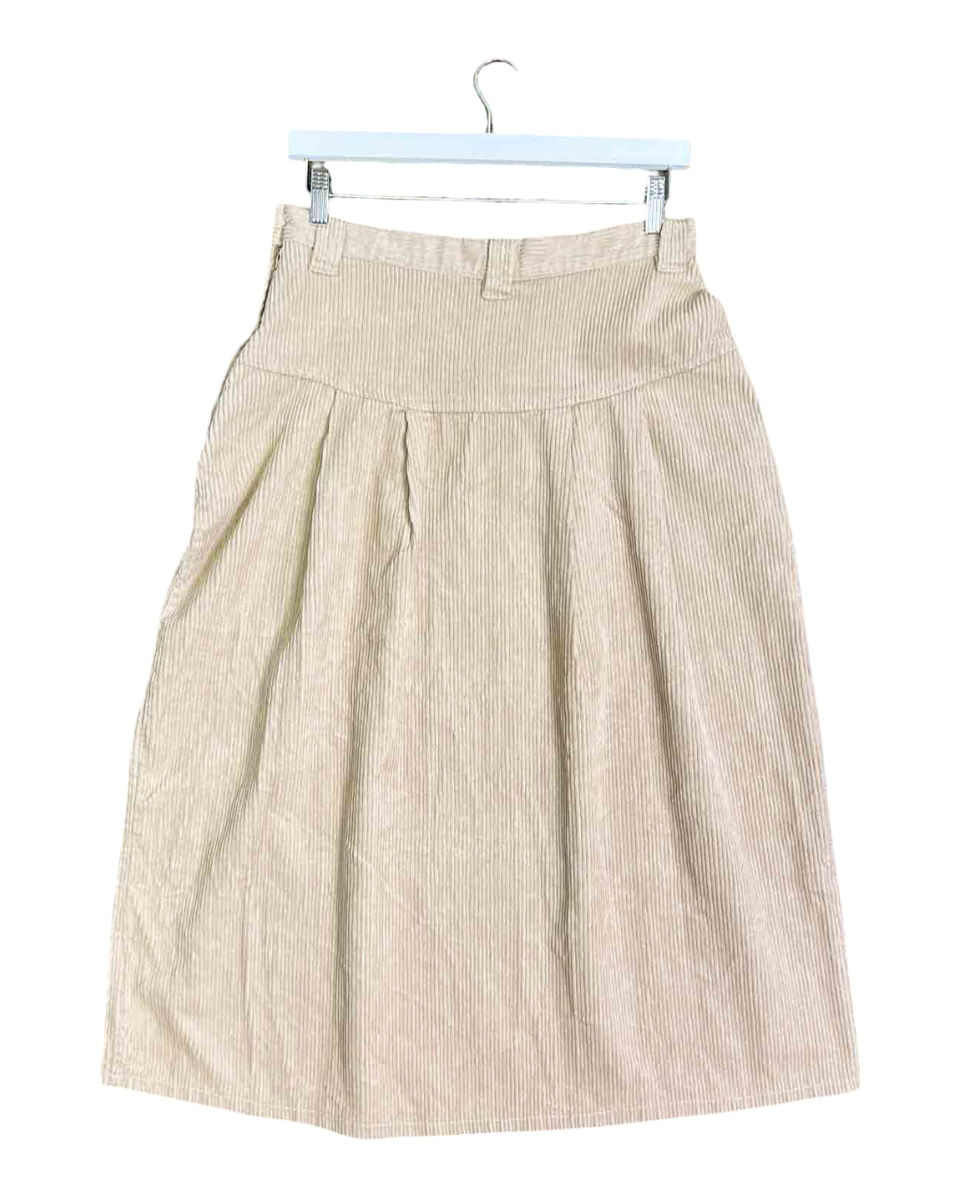 Size 16 | Biscote Corduroy Pleated Midi Skirt