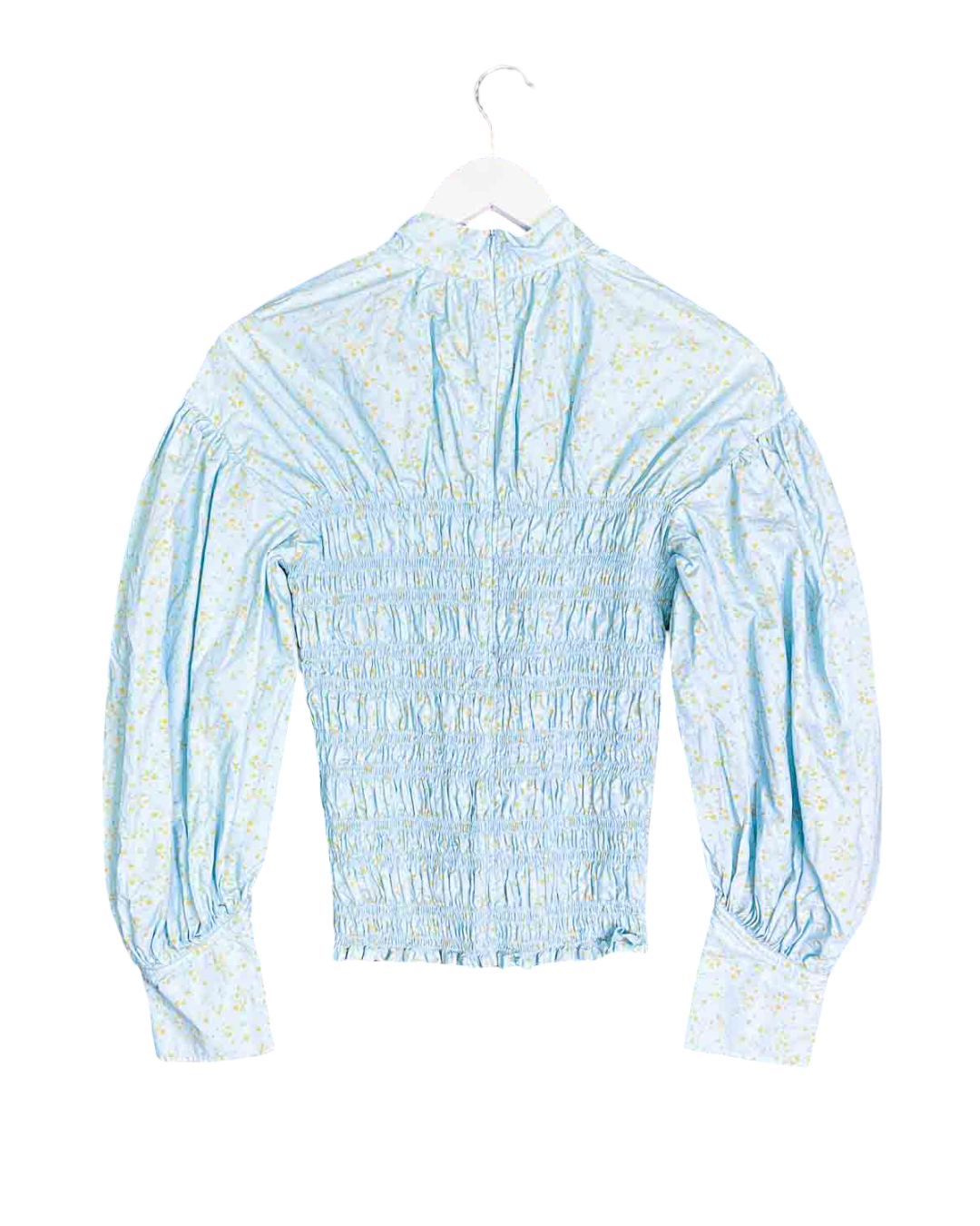 Size M (42) | Ganni Floral Puff Sleeve Top