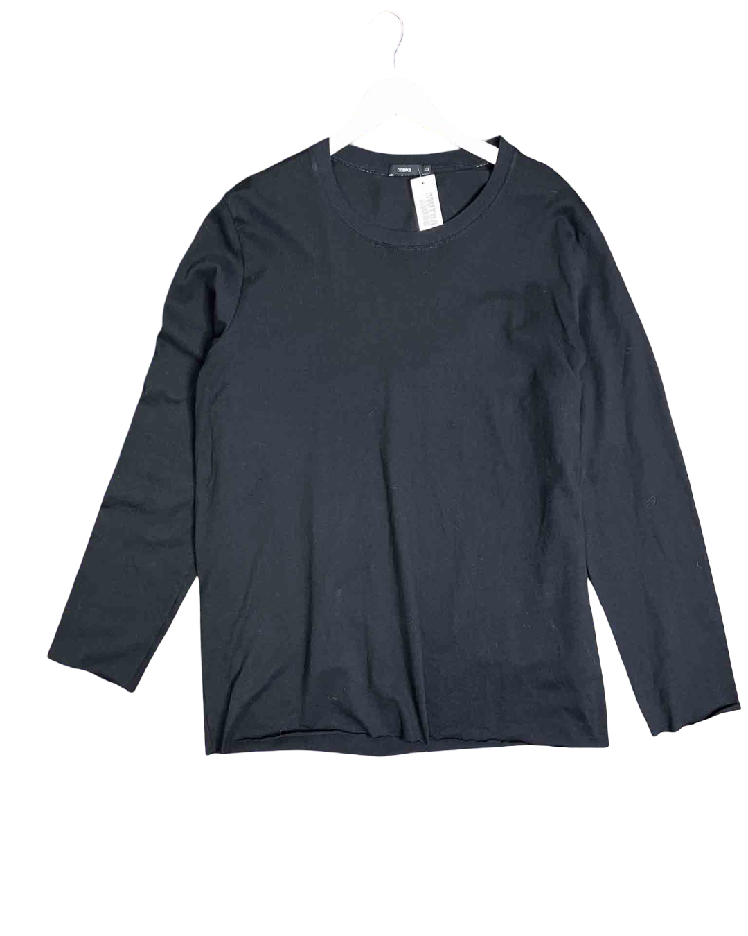 Size XXL | Bassike White Stitching Raw Hem Top