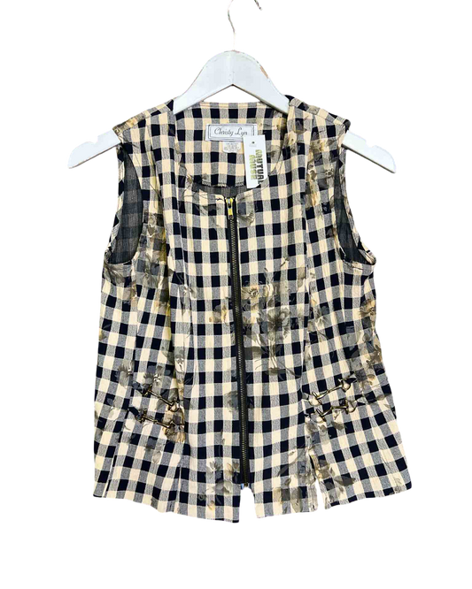 Size 8 | Christy Lyn Vintage 90s Zip Front Top