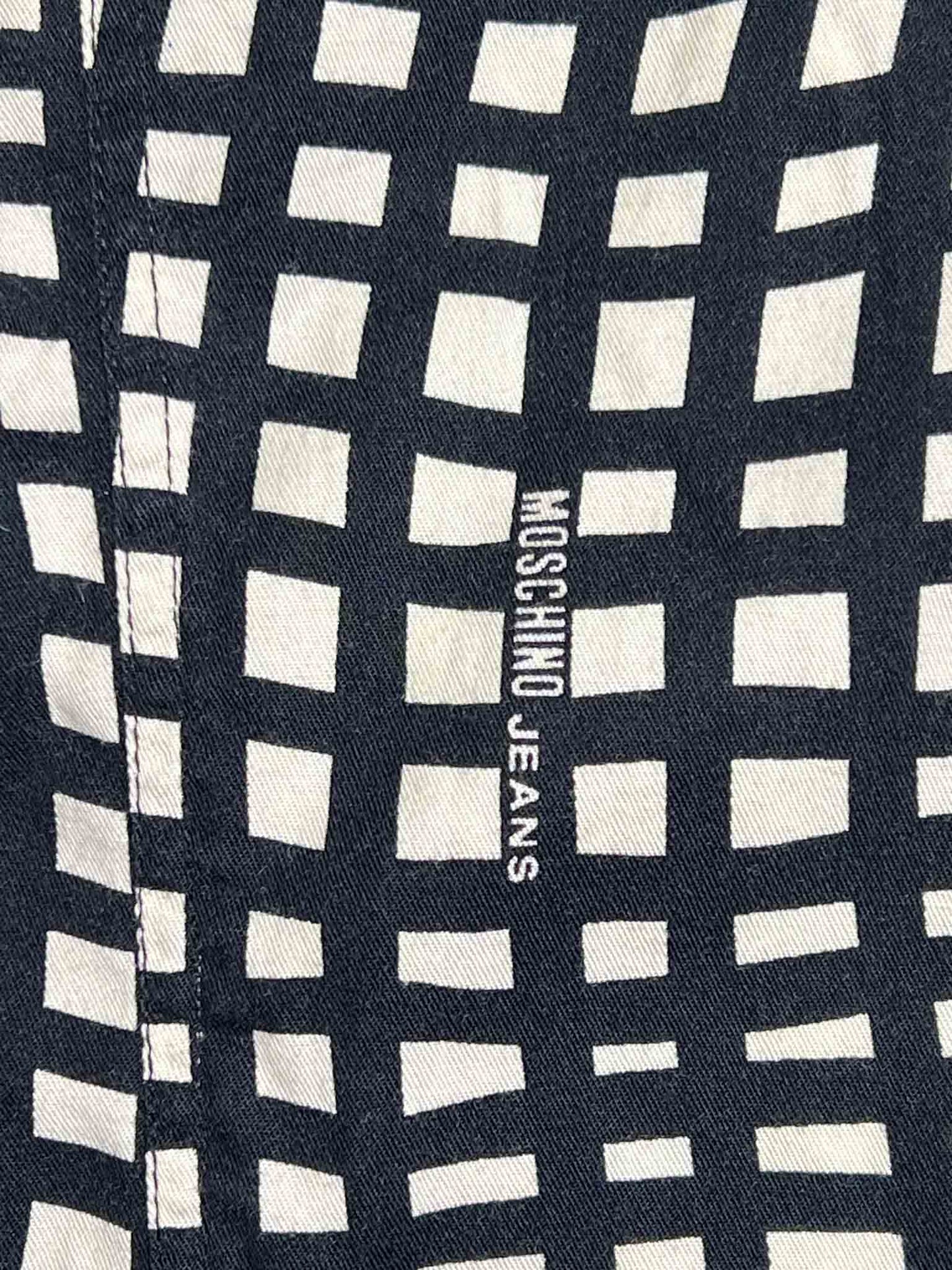 Size XL | Moschino Jeans Wavy Check Print Shirt