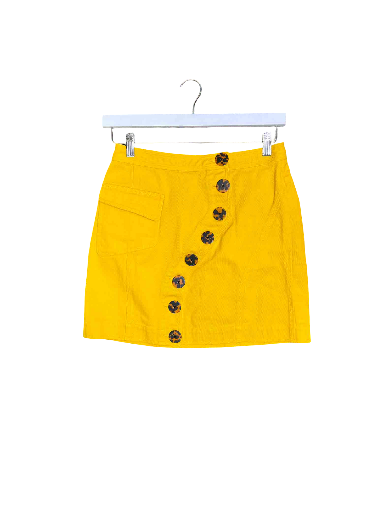 Size 12 | Acler Denim Mini Button Detail Skirt