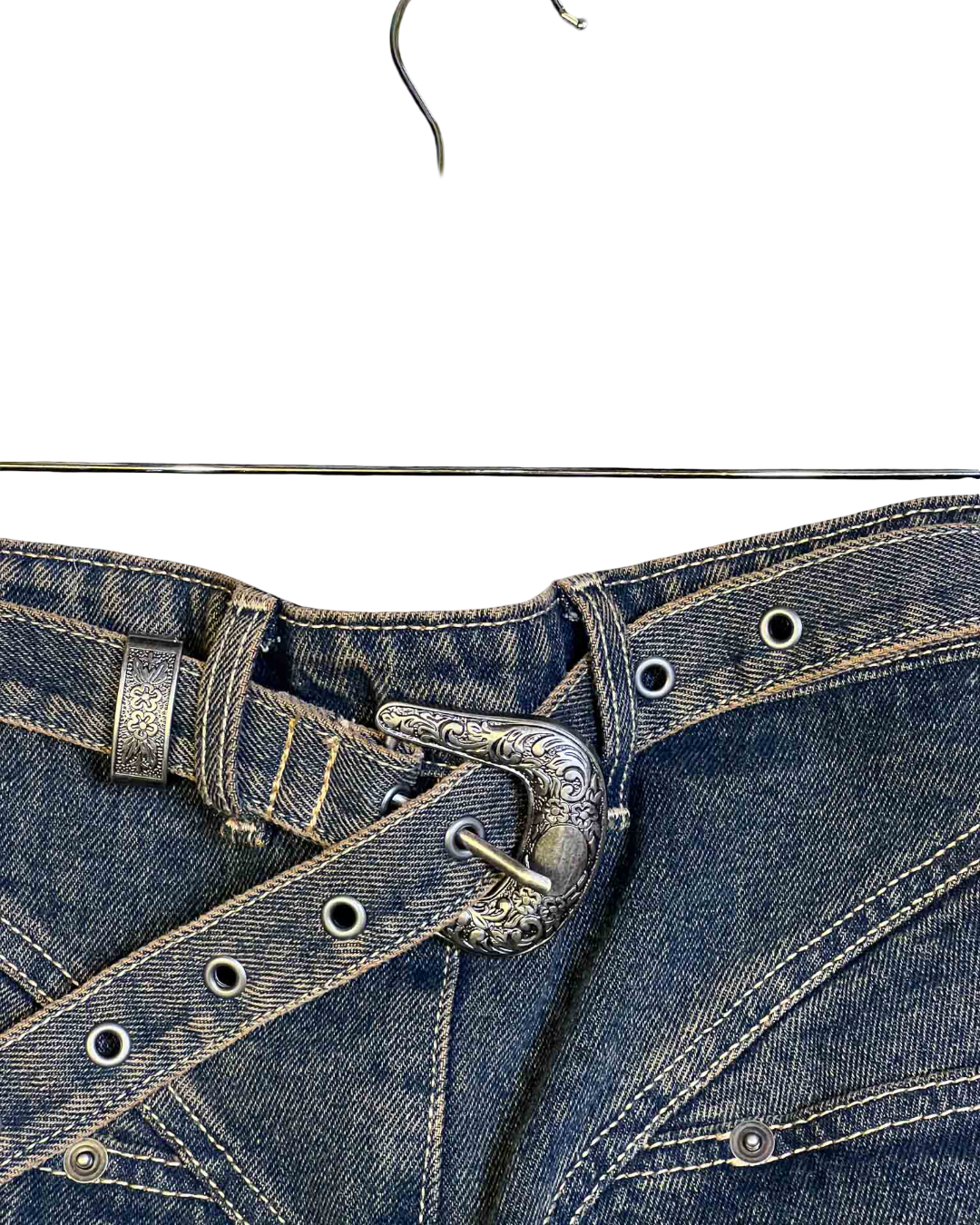 Size 4 (12) | Kahe Denim Back Buckle Mini Skirt