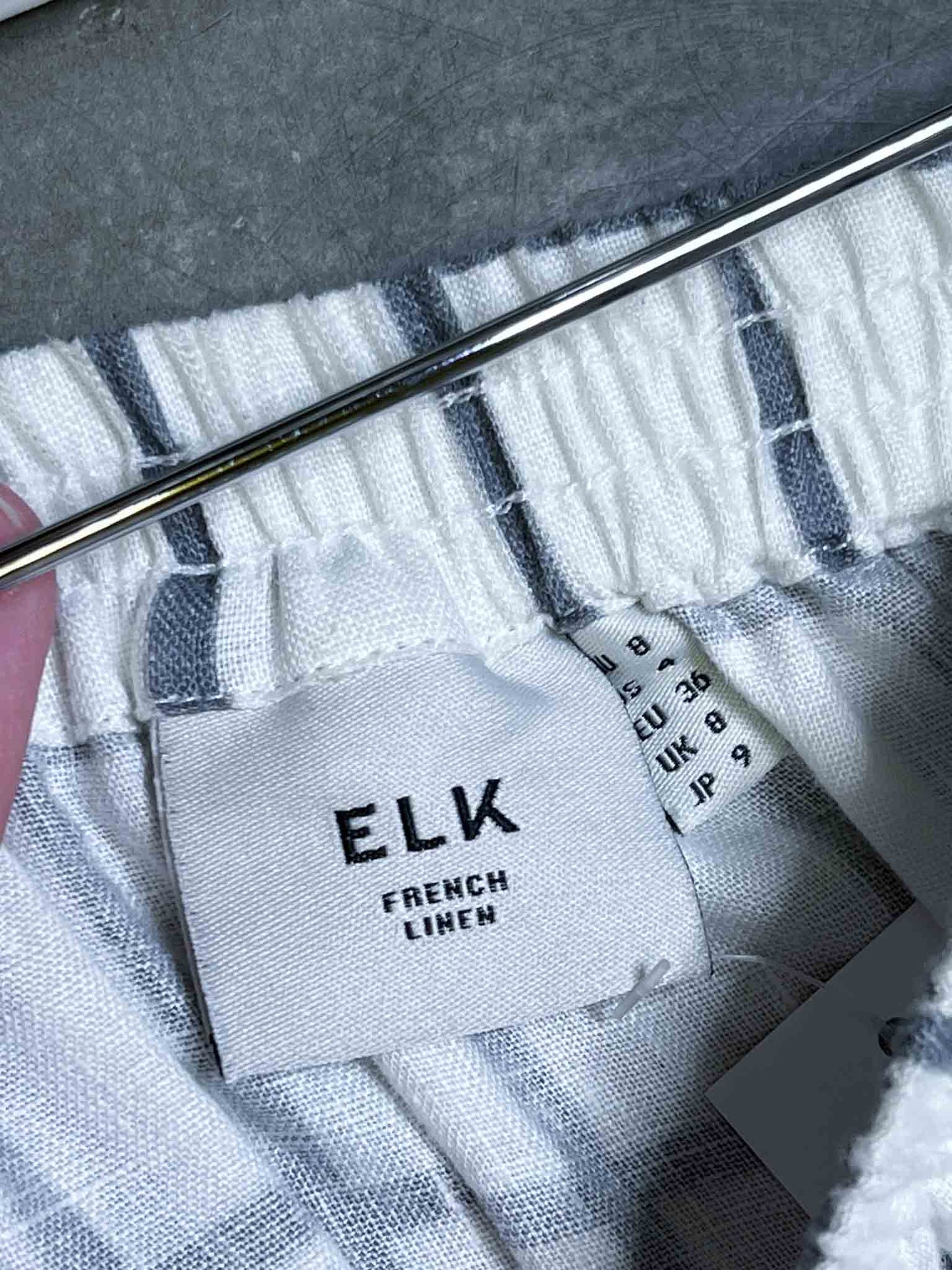 Size 8 | Elk Linen Grid Skirt