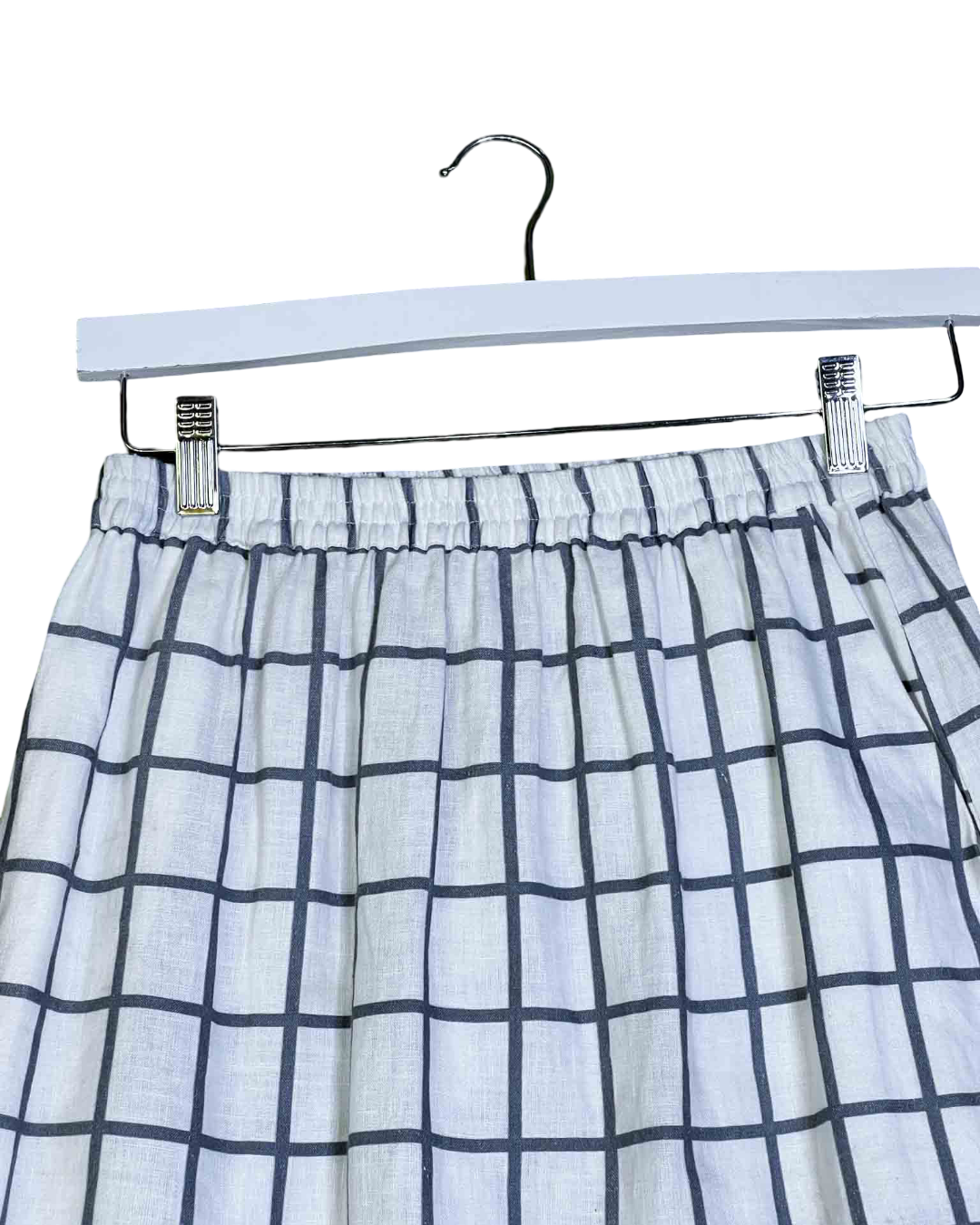 Size 8 | Elk Linen Grid Skirt