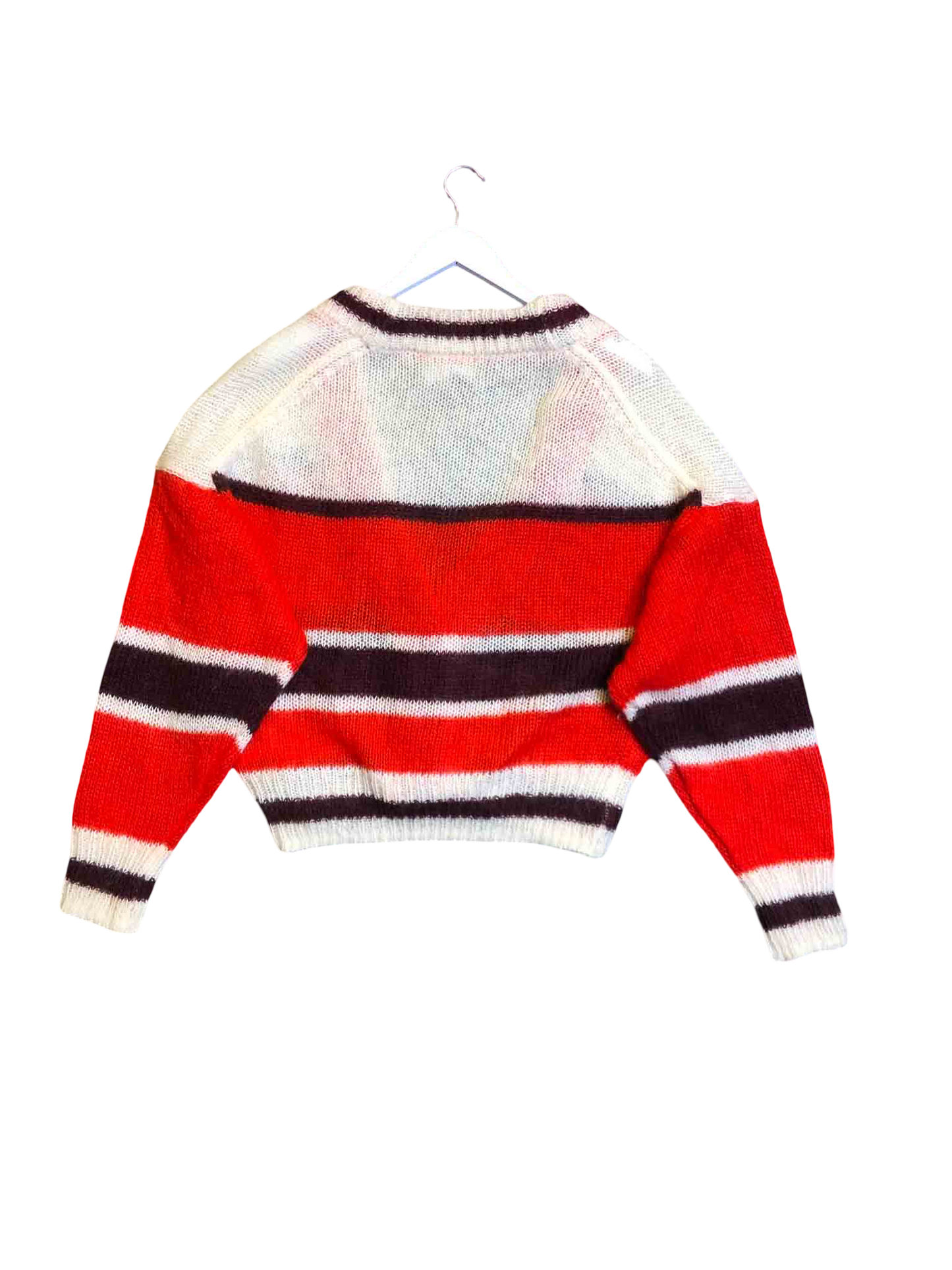 Size XL | Ganni Mohair Blend Striped Cardi