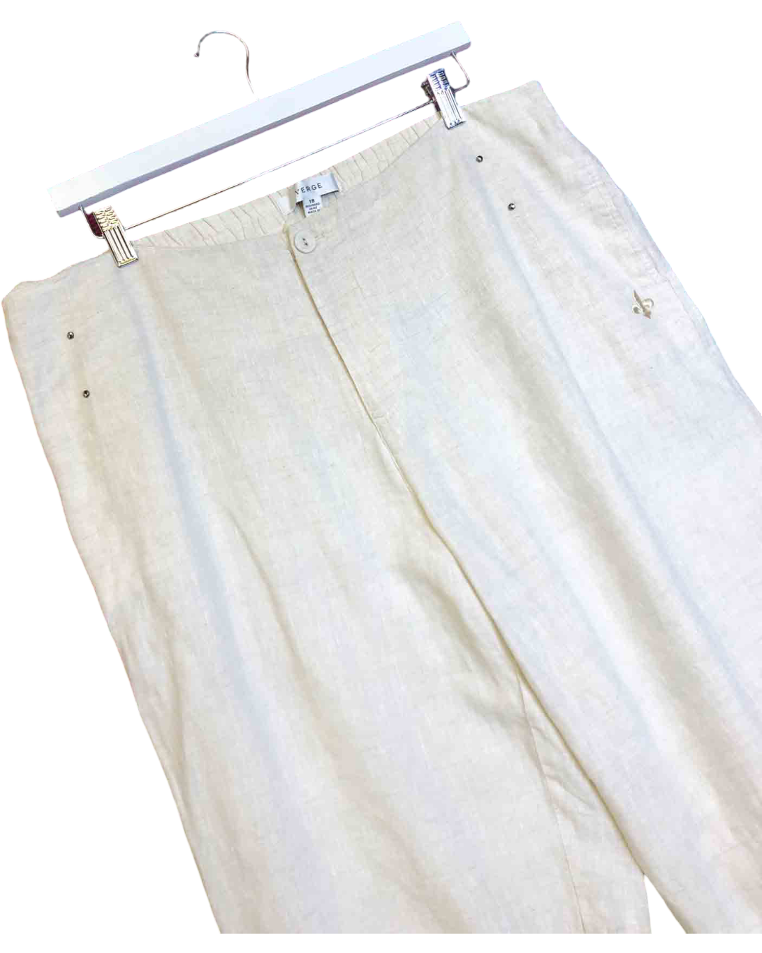 Size 18 | Verge Linen Stud Detail Pants