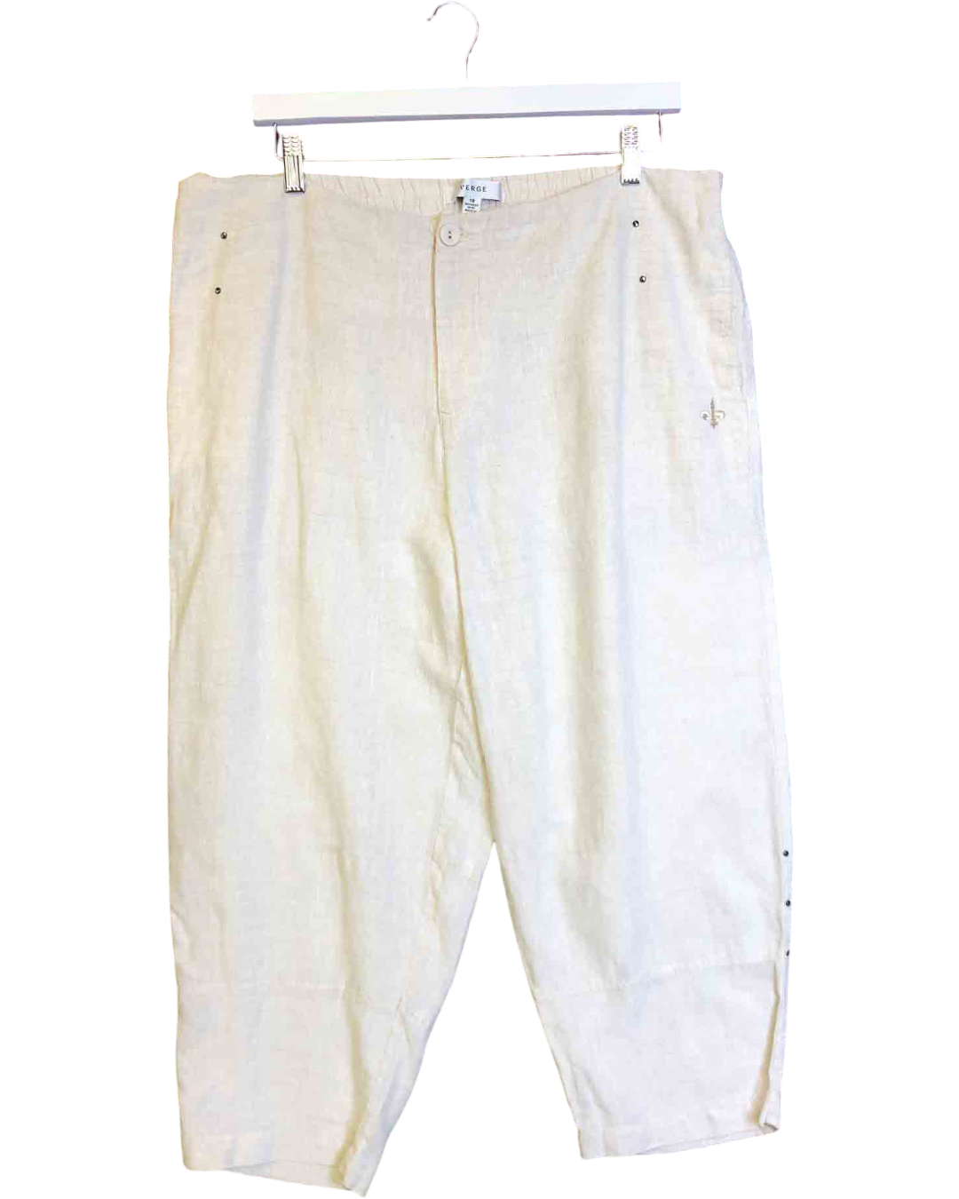 Size 18 | Verge Linen Stud Detail Pants