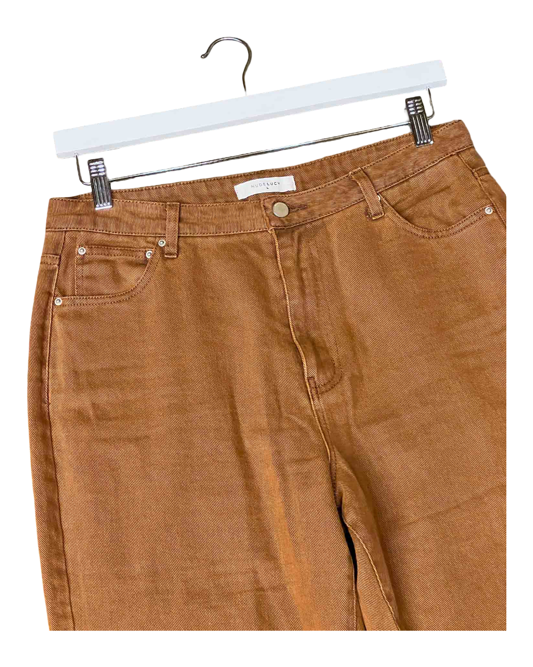 Size L | Nude Lucy Straight Leg Brown Jeans