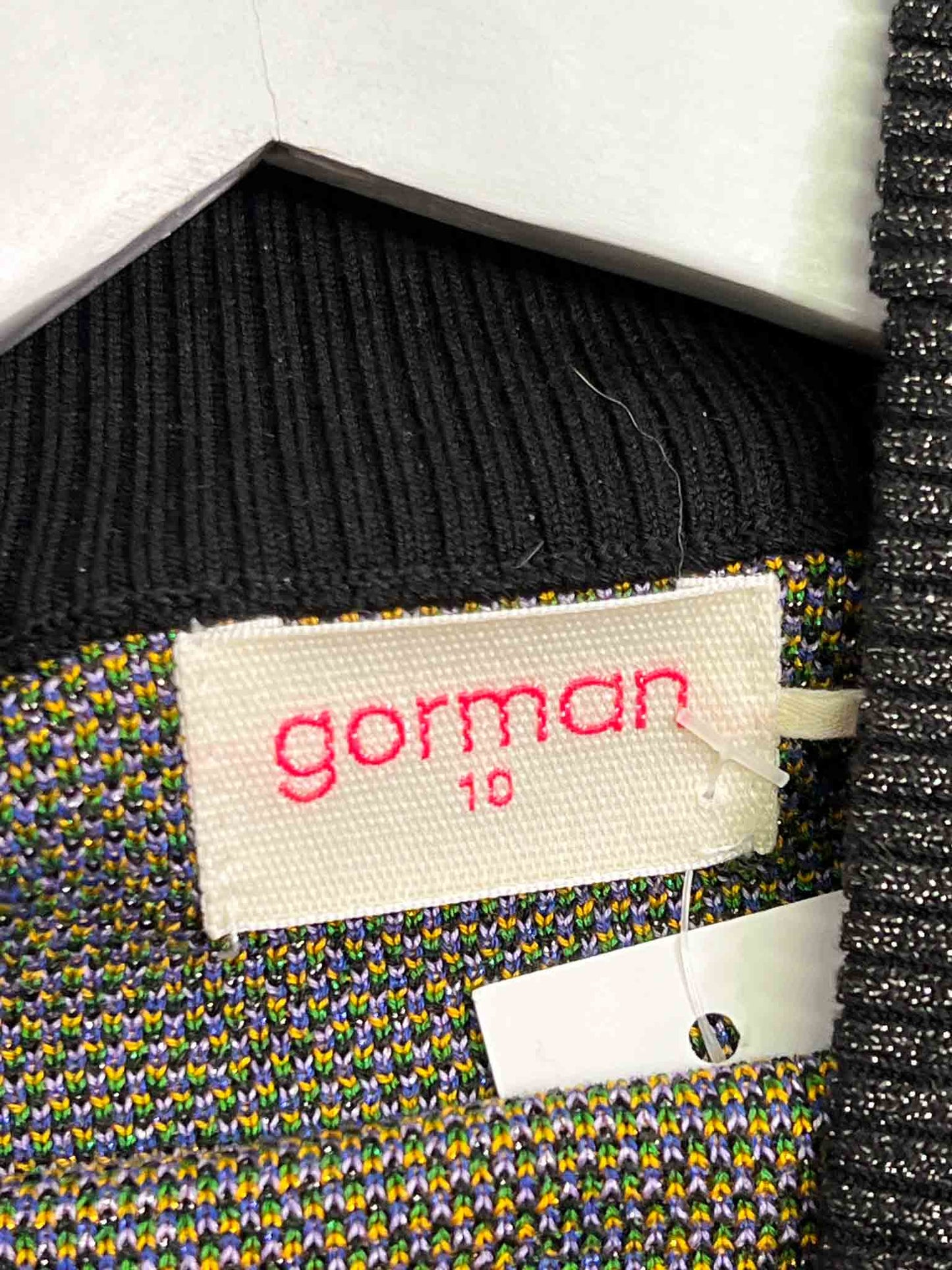 Size 10 | Gorman Multicoloured Lurex Way Alive Knit Knee-Length Dress