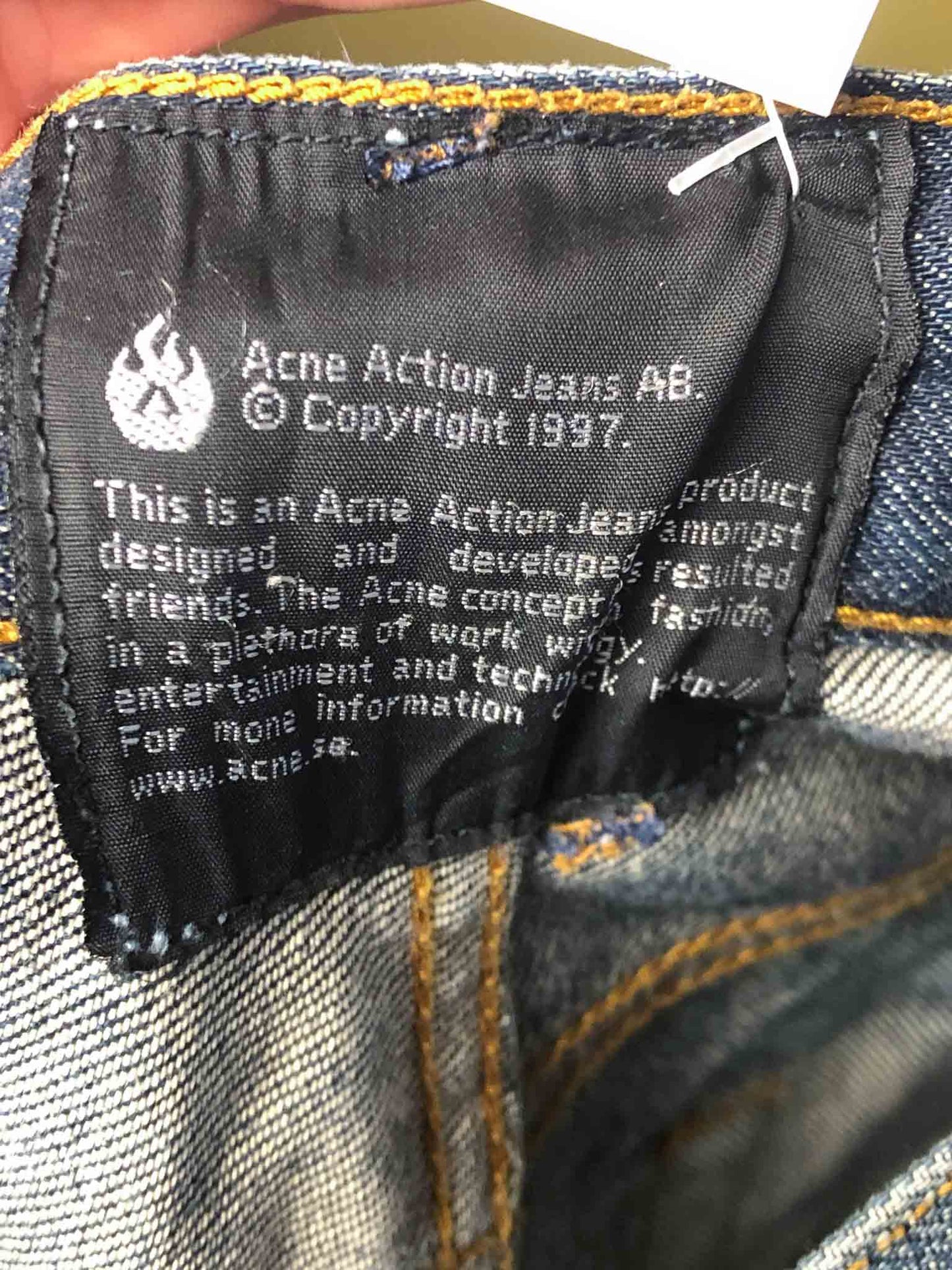 Size 32 | Acne Action Slim Leg Wash Denim Jeans