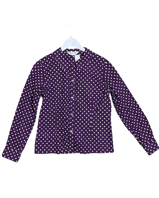 Size L | Comme des Garçons Purple Polka Dot Shirt