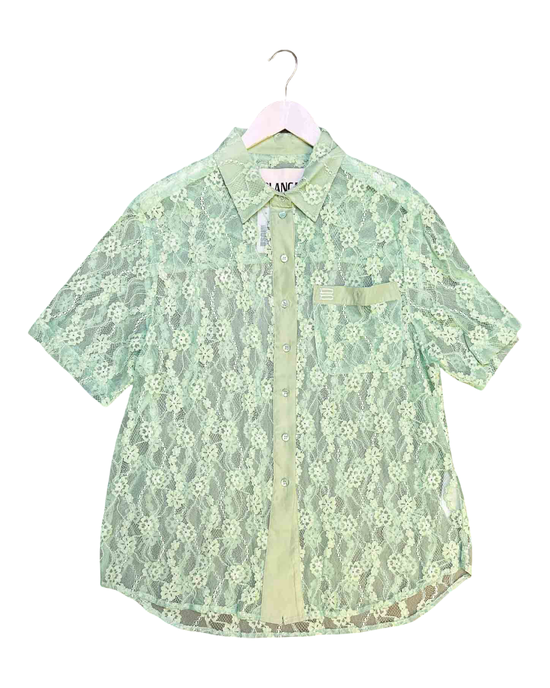 Size M | Blanca Green Lace Shirt